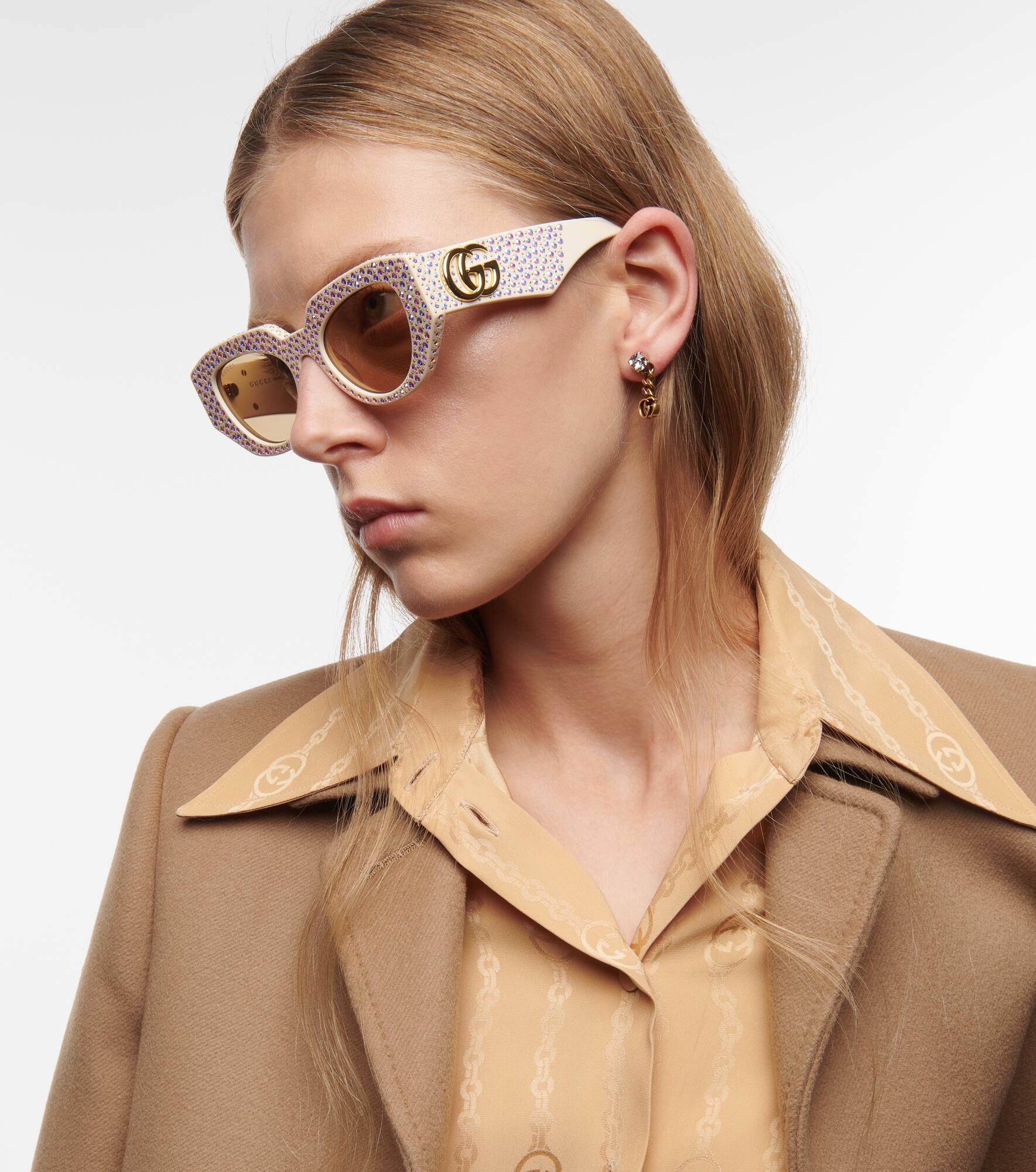 Embellished oval sunglasses - 6