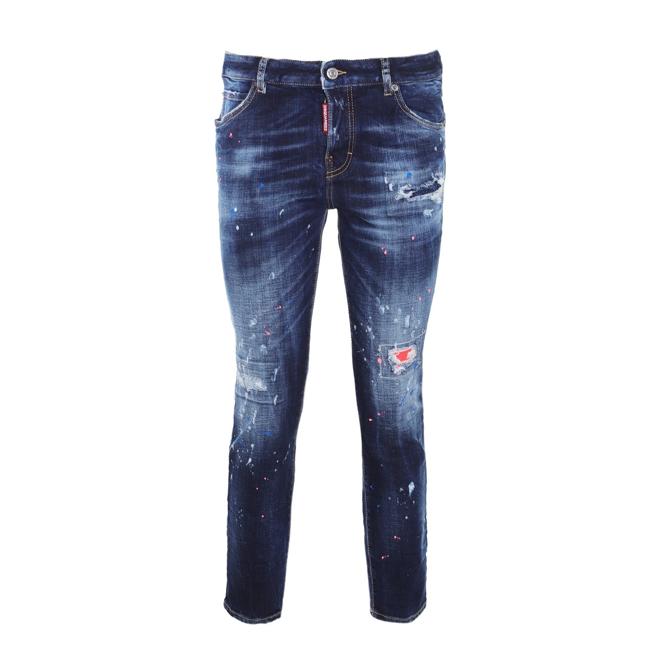 blue cotton jeans - 1
