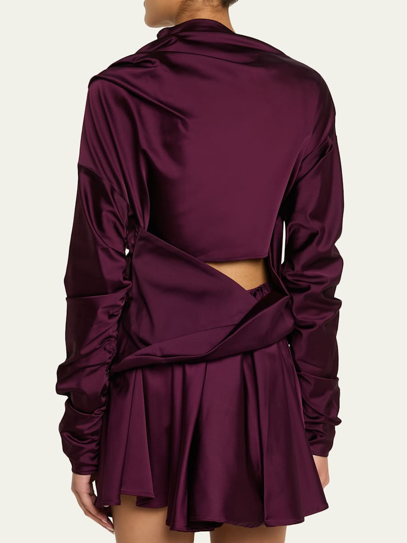 Technical Stretch Satin Mini Dress 3