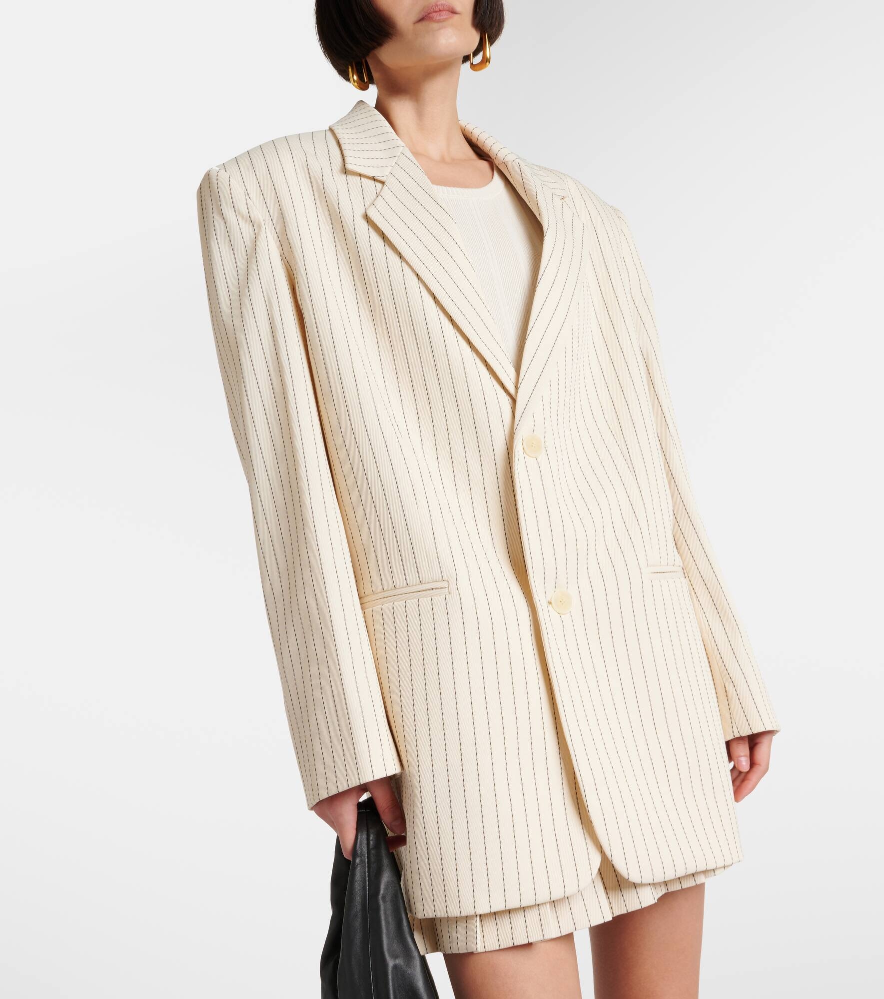 Aiden pinstripe twill blazer - 6