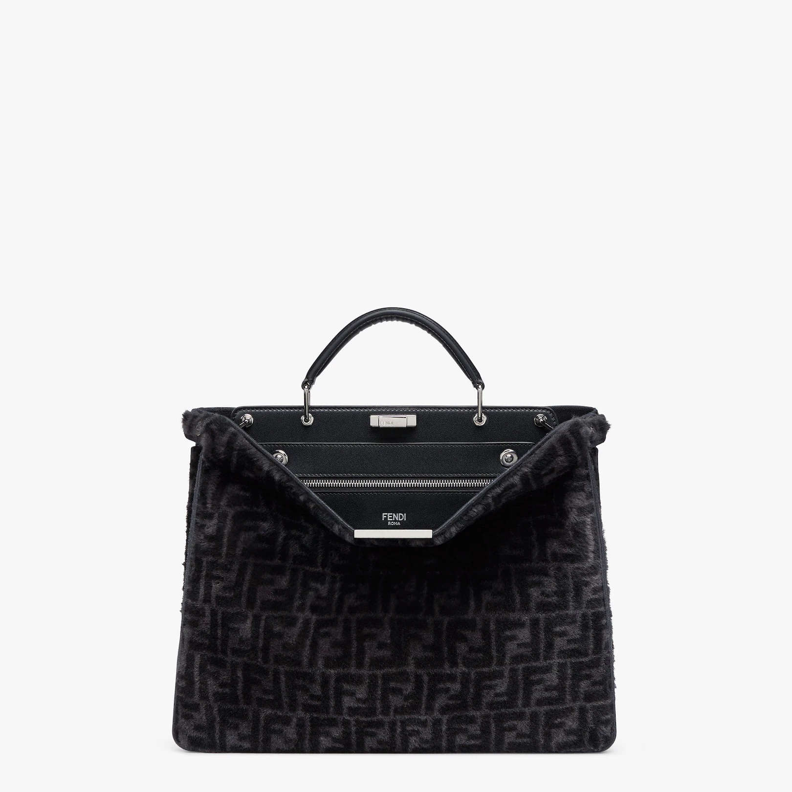 Gray sheepskin bag - 1
