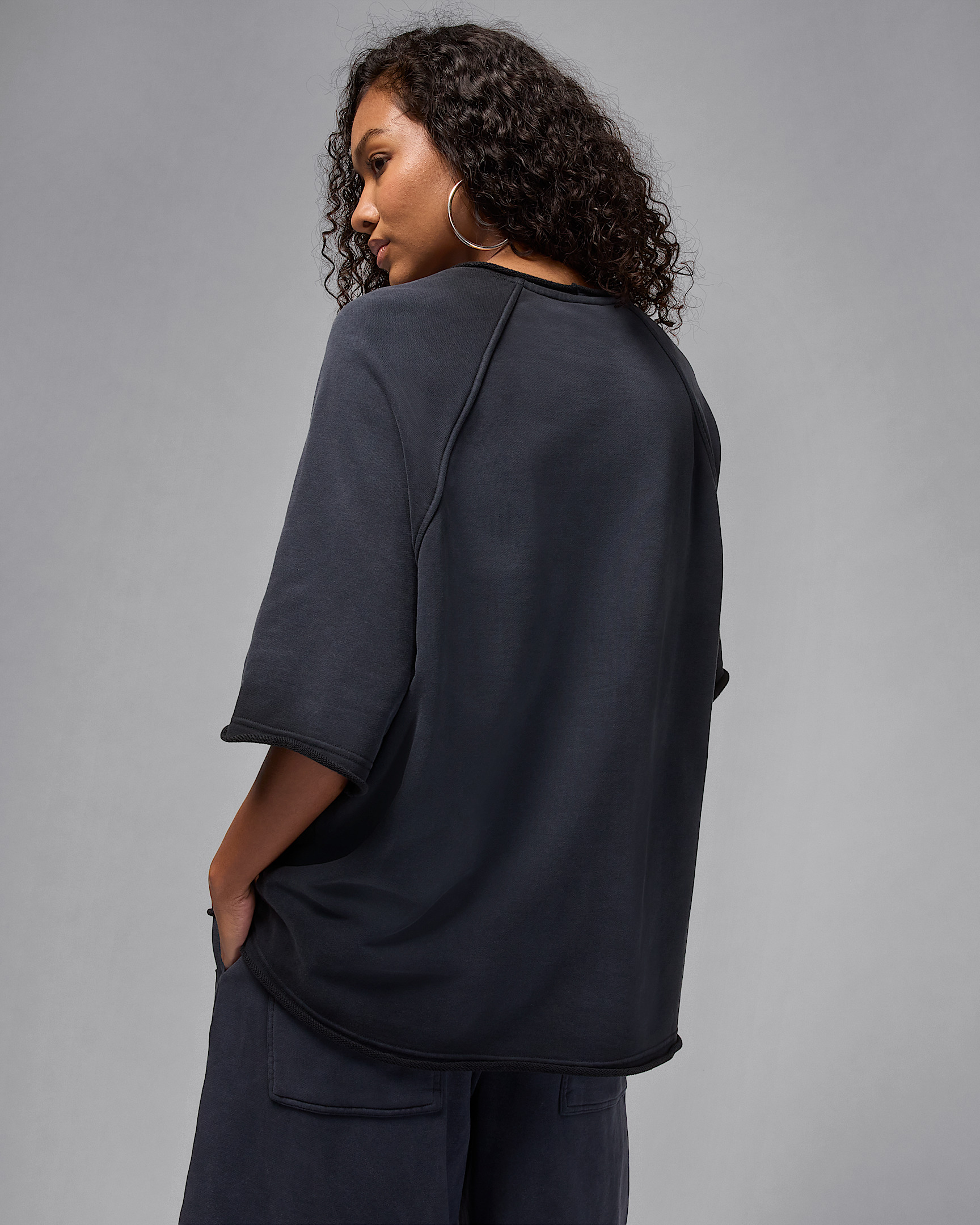 Jordan Flight Fleece Women's Oversized Short-Sleeve French Terry Top - 2