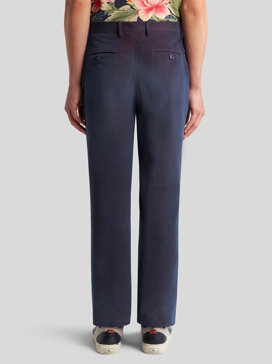 VELVET TROUSERS WITH PLEATS - 5