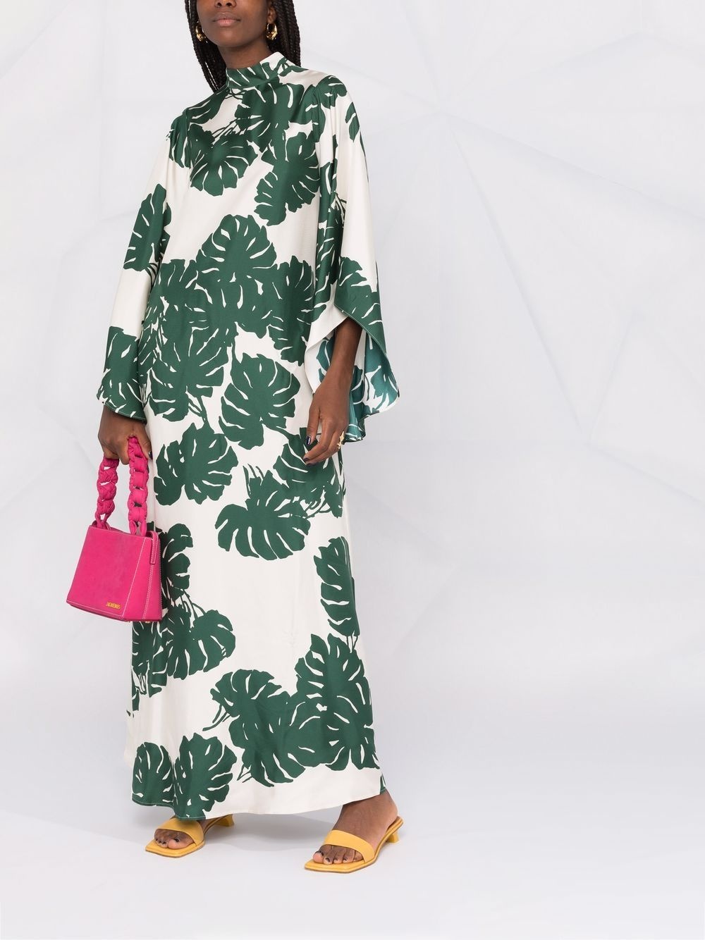Magnifico foliage-print silk dress - 2