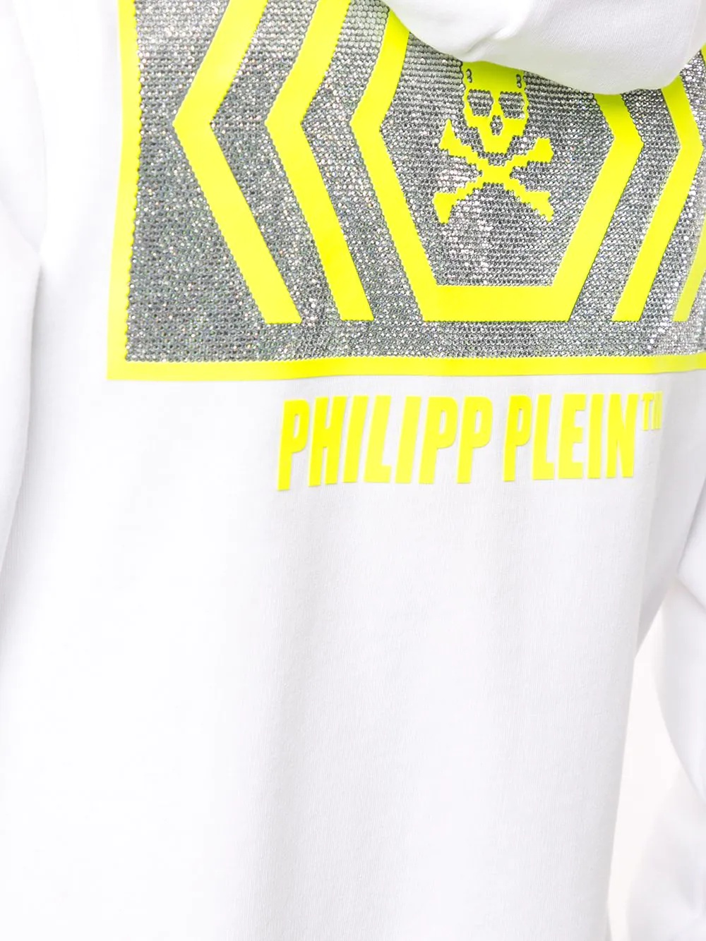 Skull logo print stud detail hoodie - 10