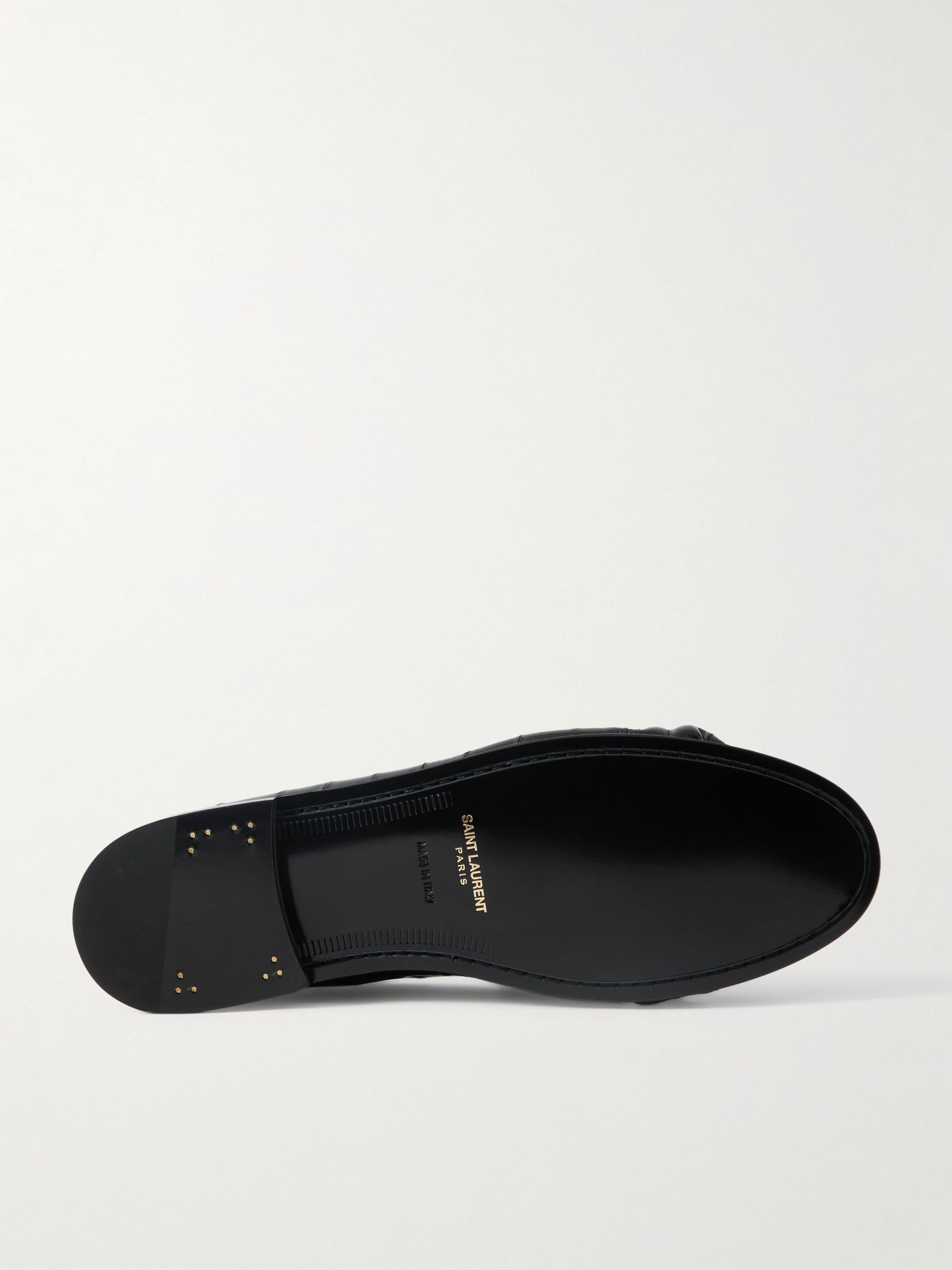 Le Loafer Monogram Logo-Appliquéd Eel Penny Loafers Black - 3
