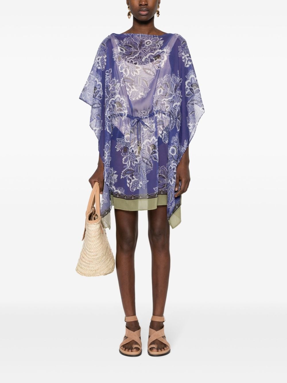 floral-print kaftan dress - 2
