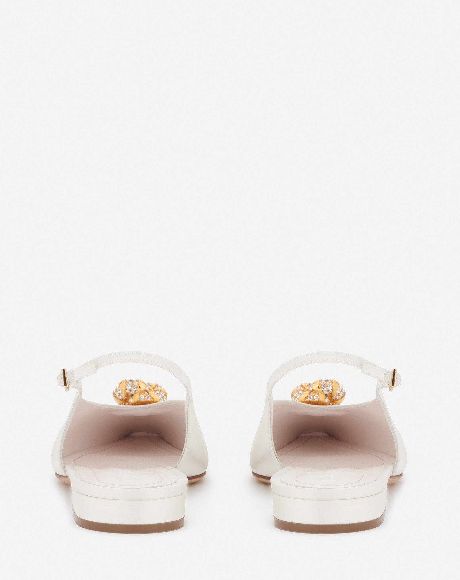 SATIN SWING SLINGBACK MULE WITH MELODY JEWEL - 4
