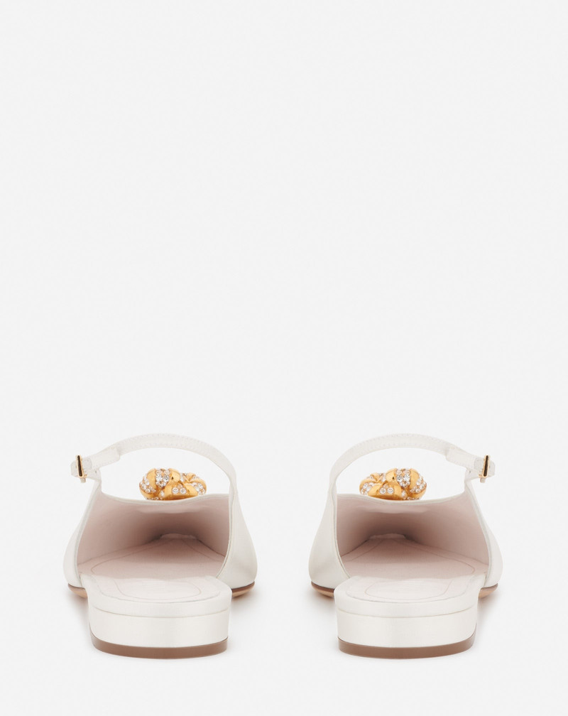 Lanvin SATIN SWING SLINGBACK MULE WITH MELODY JEWEL outlook
