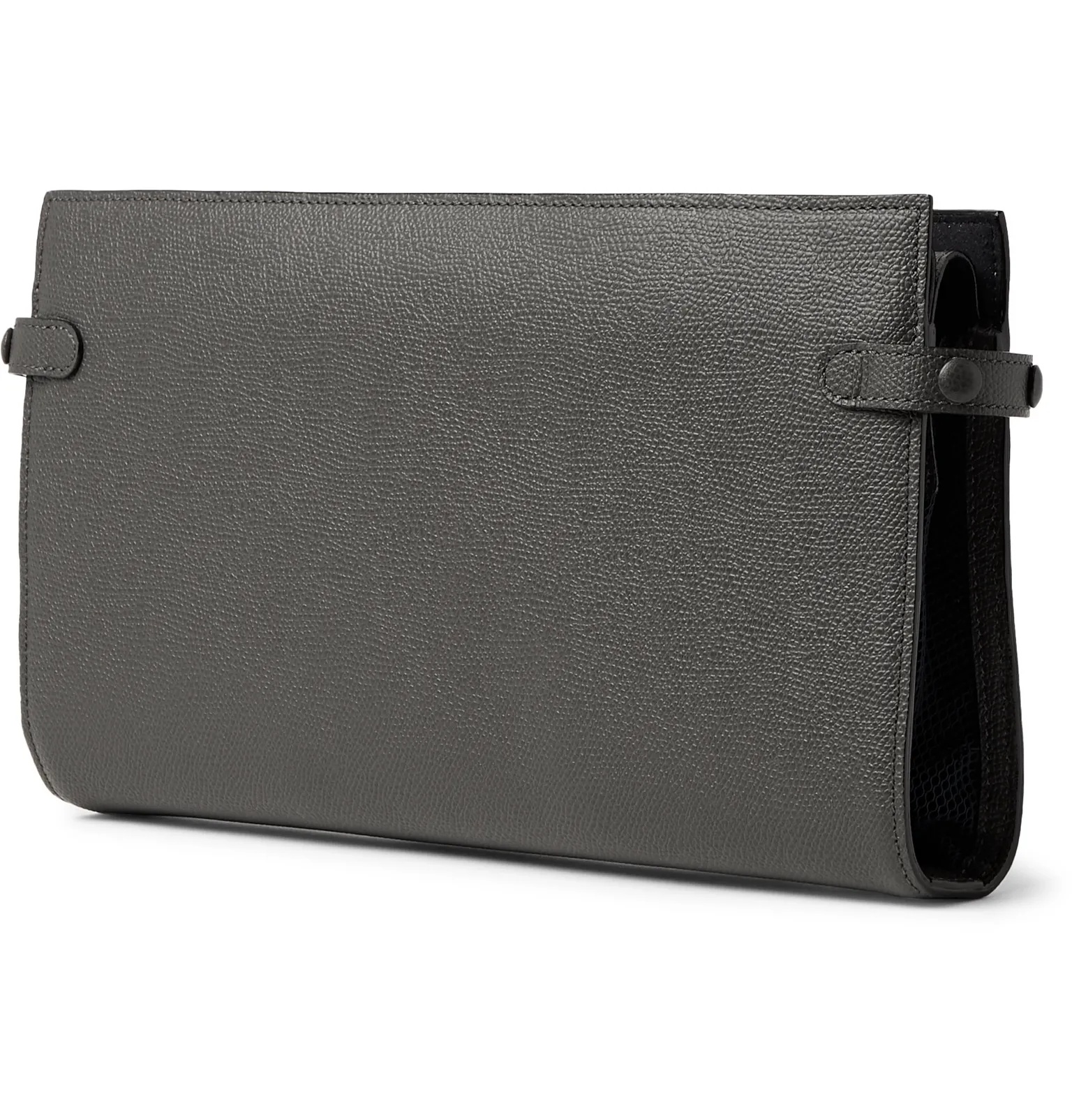 Pebble-Grain Leather Tech Case - 8