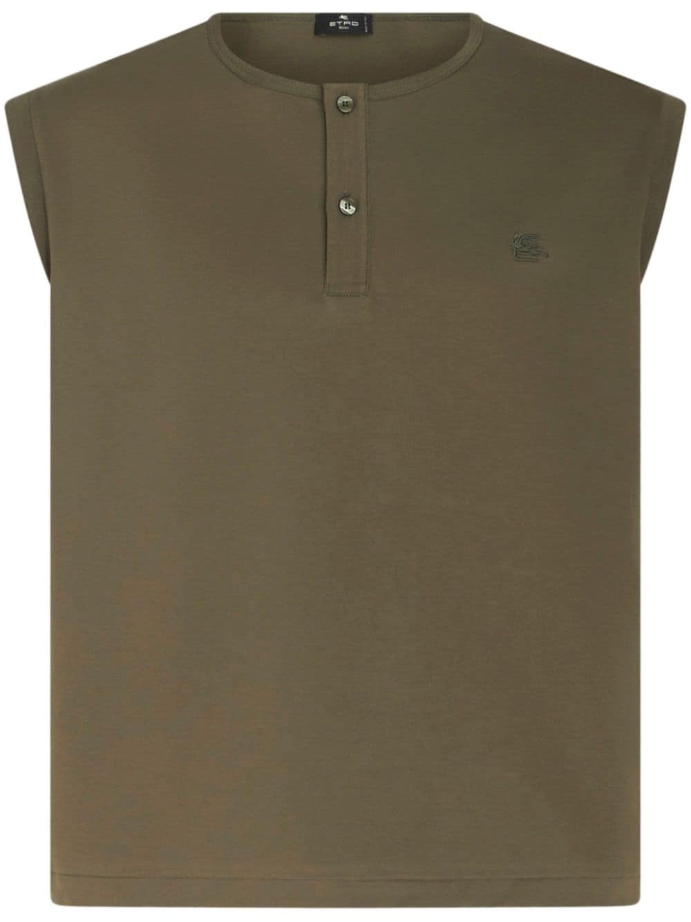 Pegaso-embroidered cotton vest - 1