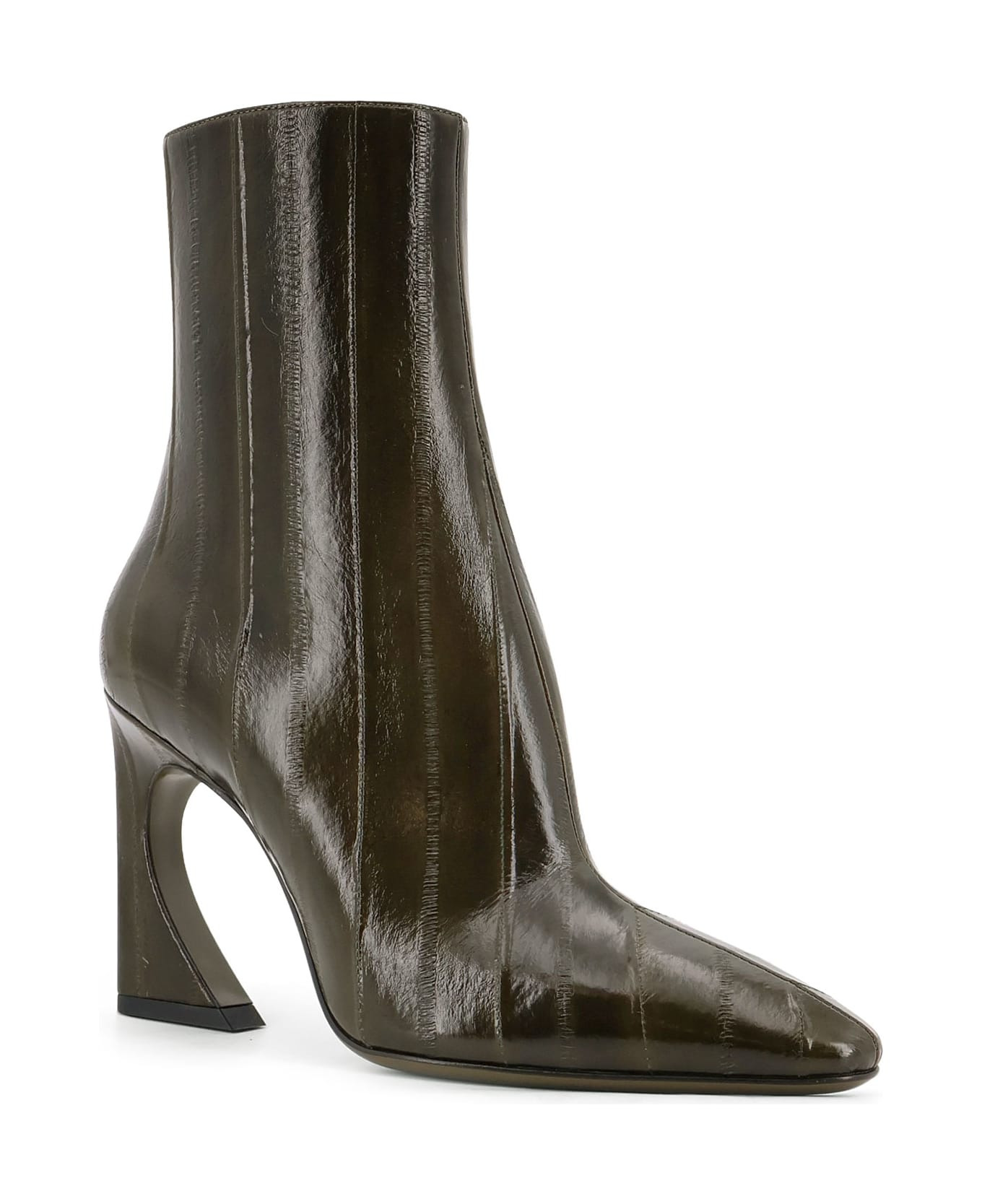 Fendi Arco Hagfish Leather Ankle Boots - 2