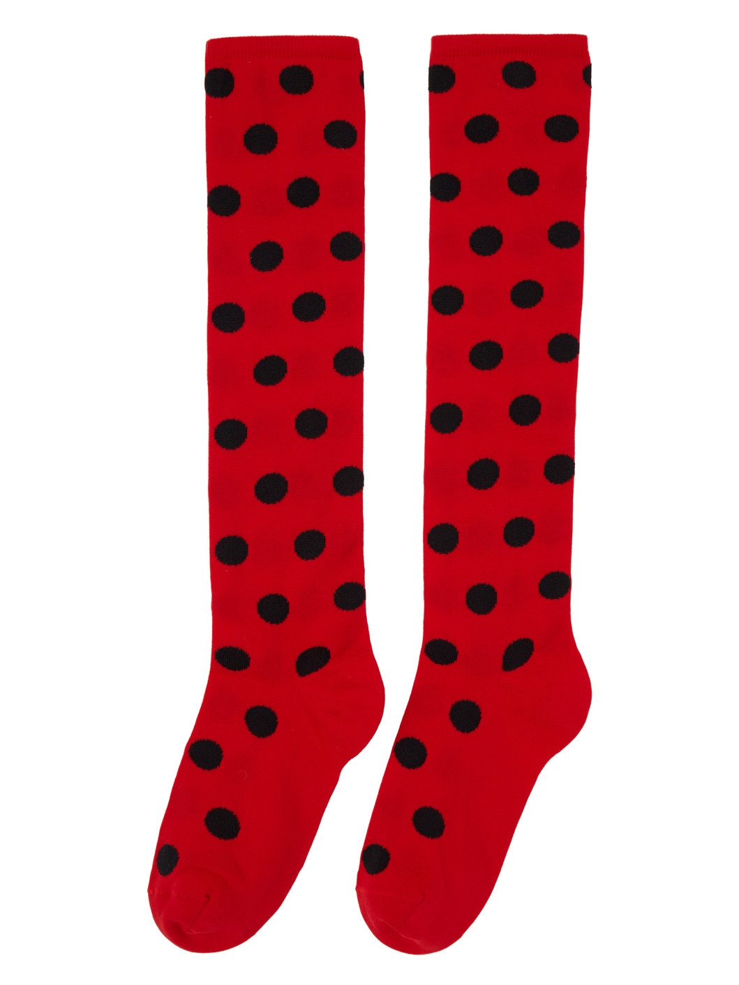 Red & Black Polka Dots Socks - 2