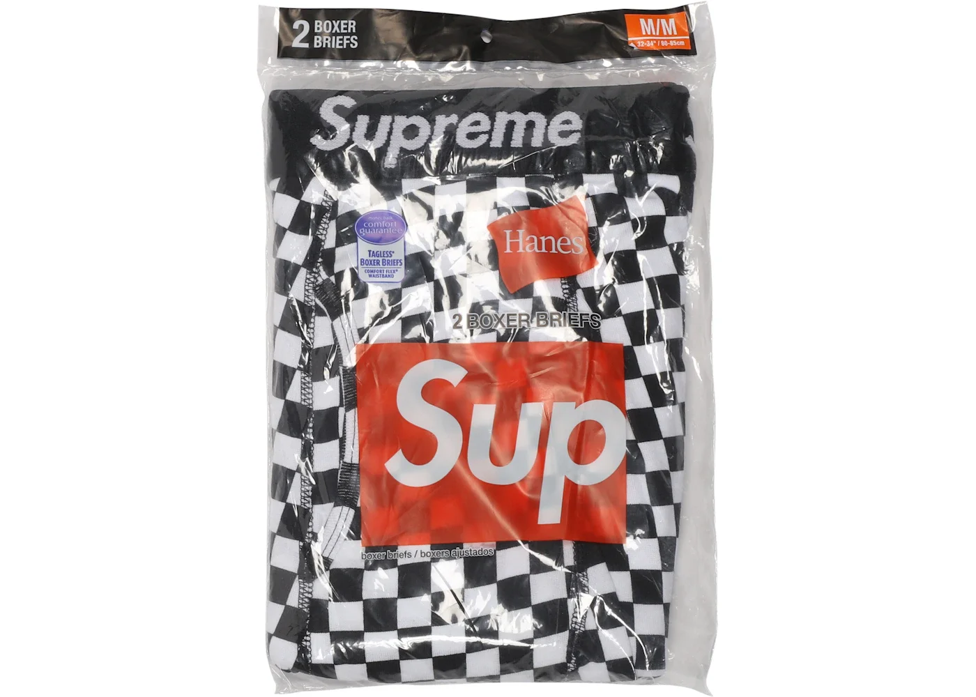 Supreme Hanes Boxer Briefs (2 Pack) Checkered - 1