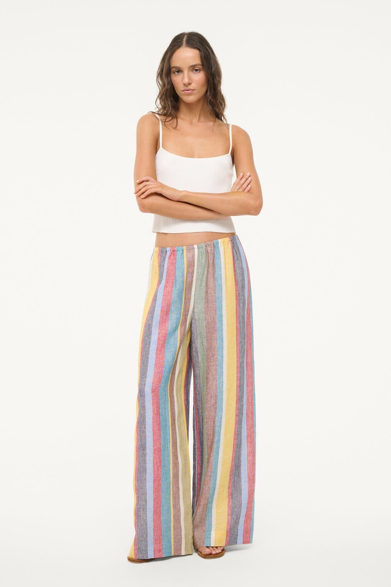 STAUD STAUD BONFIRE LINEN PANT MARKET STRIPE outlook