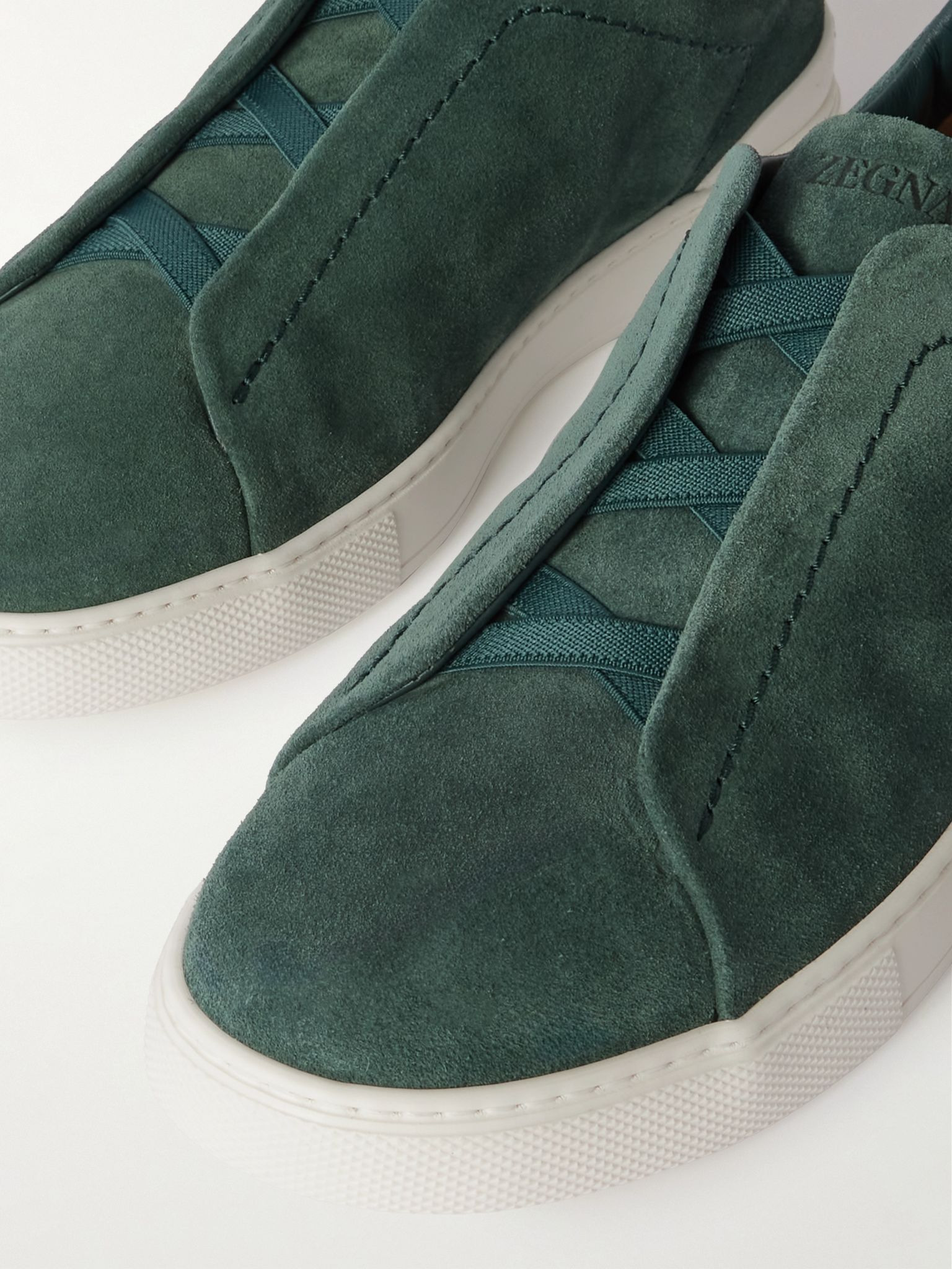 Triple Stitch™ Suede Slip-On Sneakers Green - 6