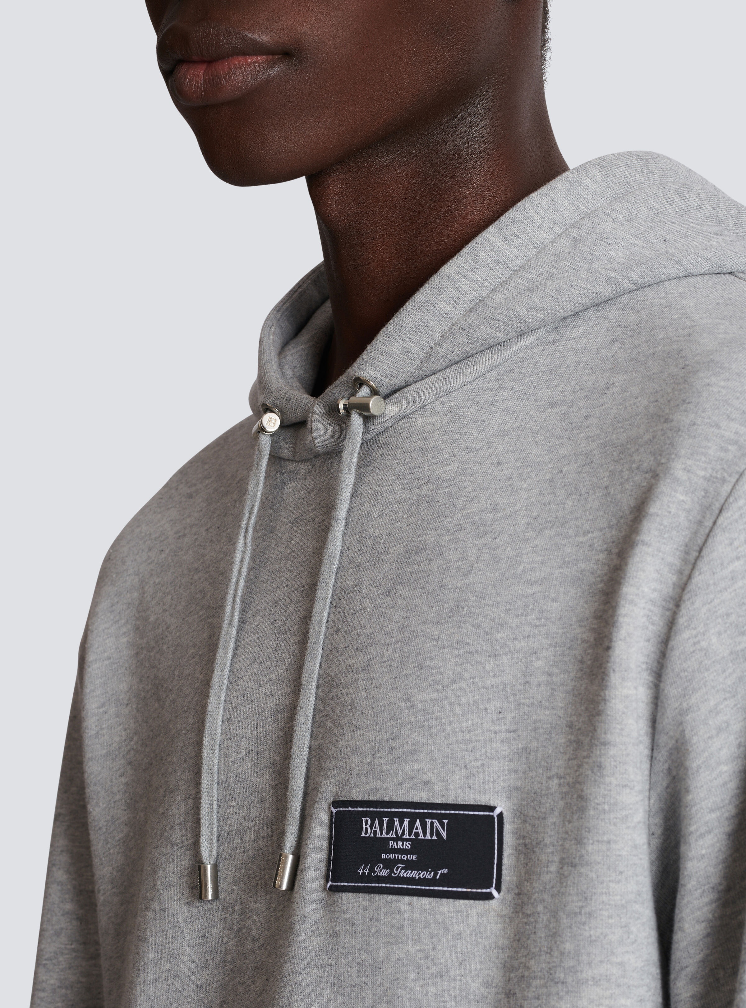 Balmain label hoodie - 9