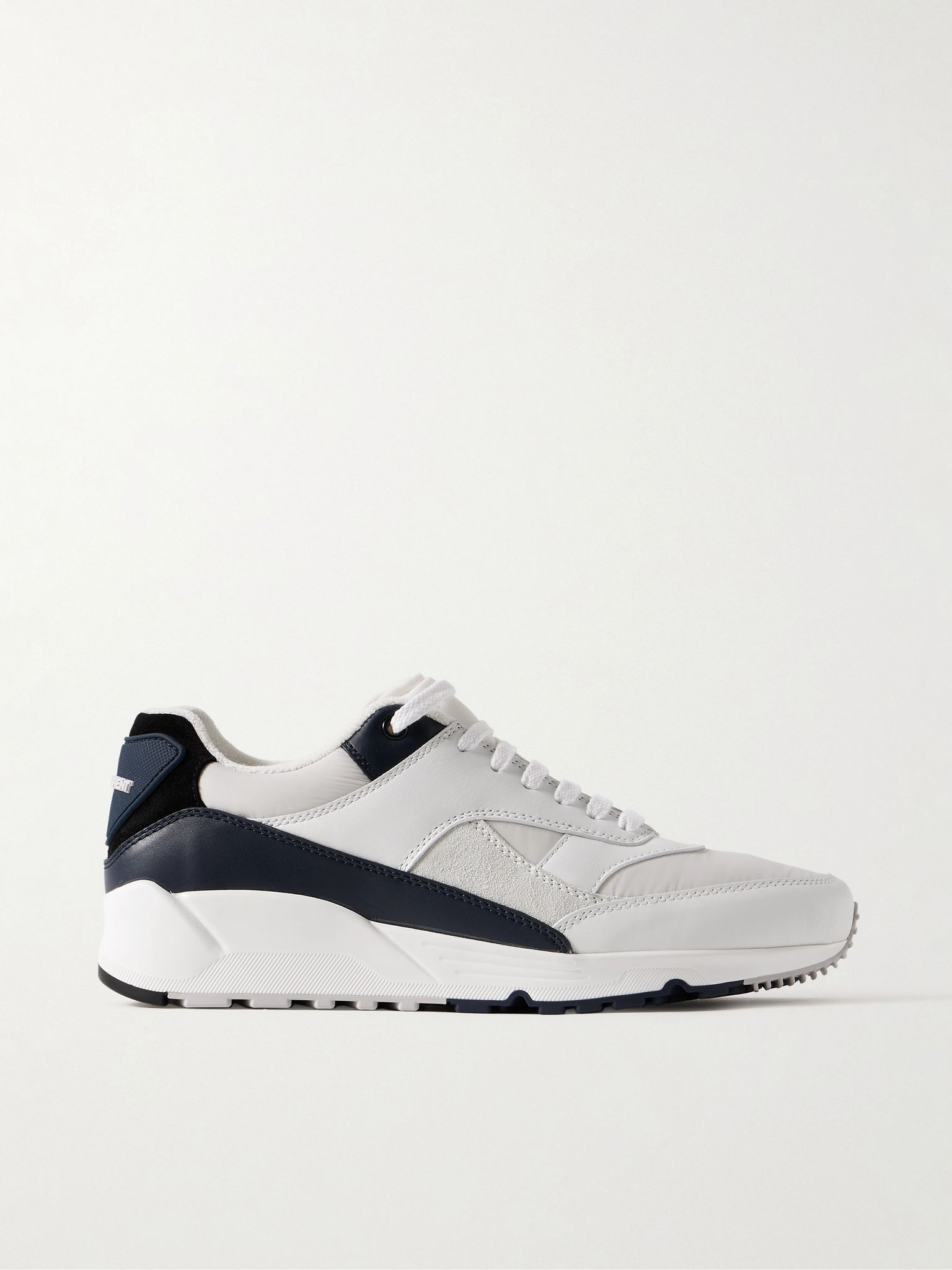 Bump Colour-Block Suede, Shell and Leather Sneakers Off-white - 1