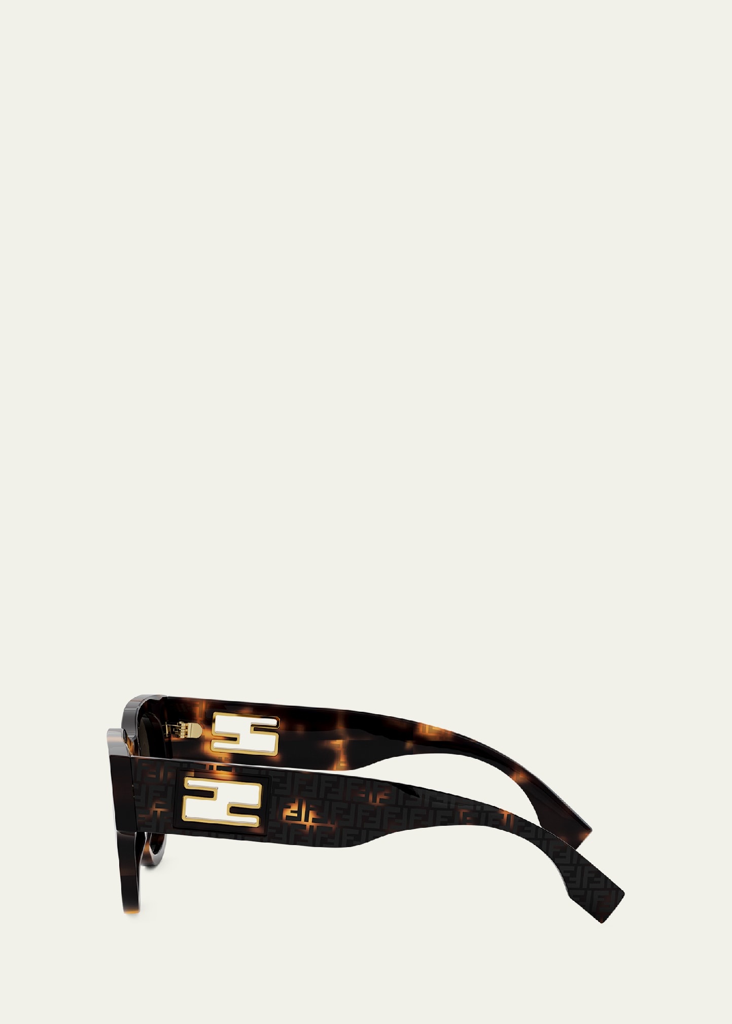 Baguette Logo Round Acetate Sunglasses - 3