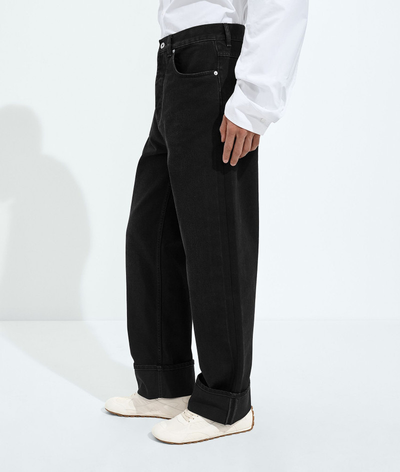 Bottega Veneta Faded Black Turned-Up Jeans outlook