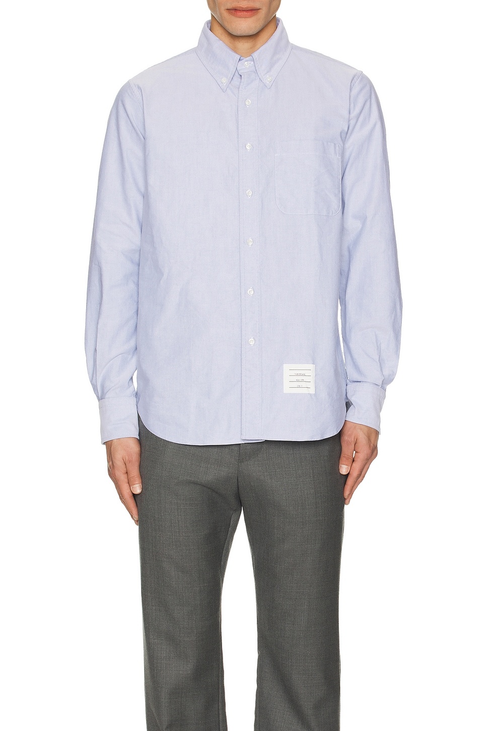 Straight Fit Long Sleeve Oxford Shirt - 4