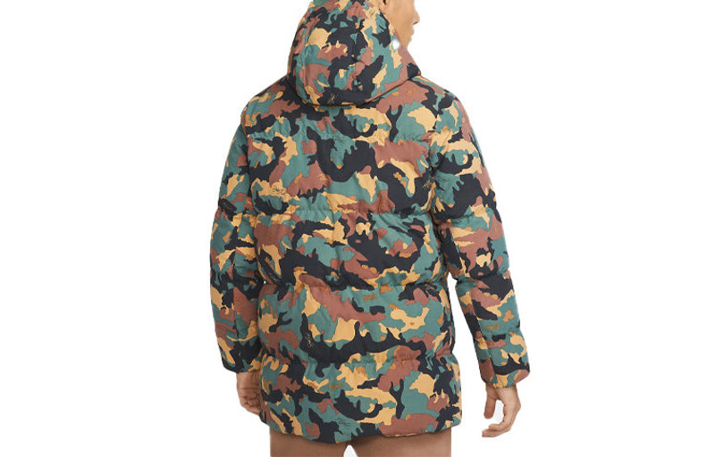 Jordan Air Jordan Casual Stay Warm Printing hooded down Jacket Camouflage Green DC9680-333 outlook