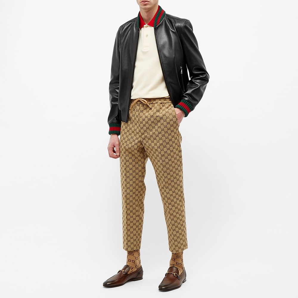 Gucci GRG Taped Leather Bomber Jacket - 7