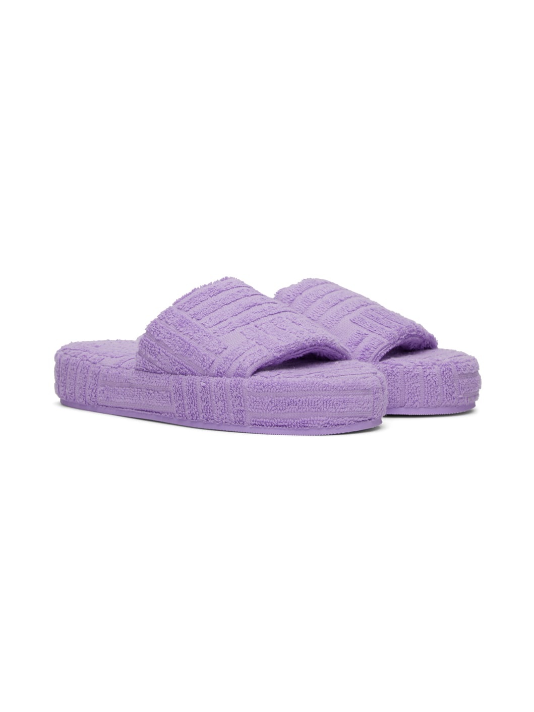 Purple Resort Sponge Flat Sandals - 2