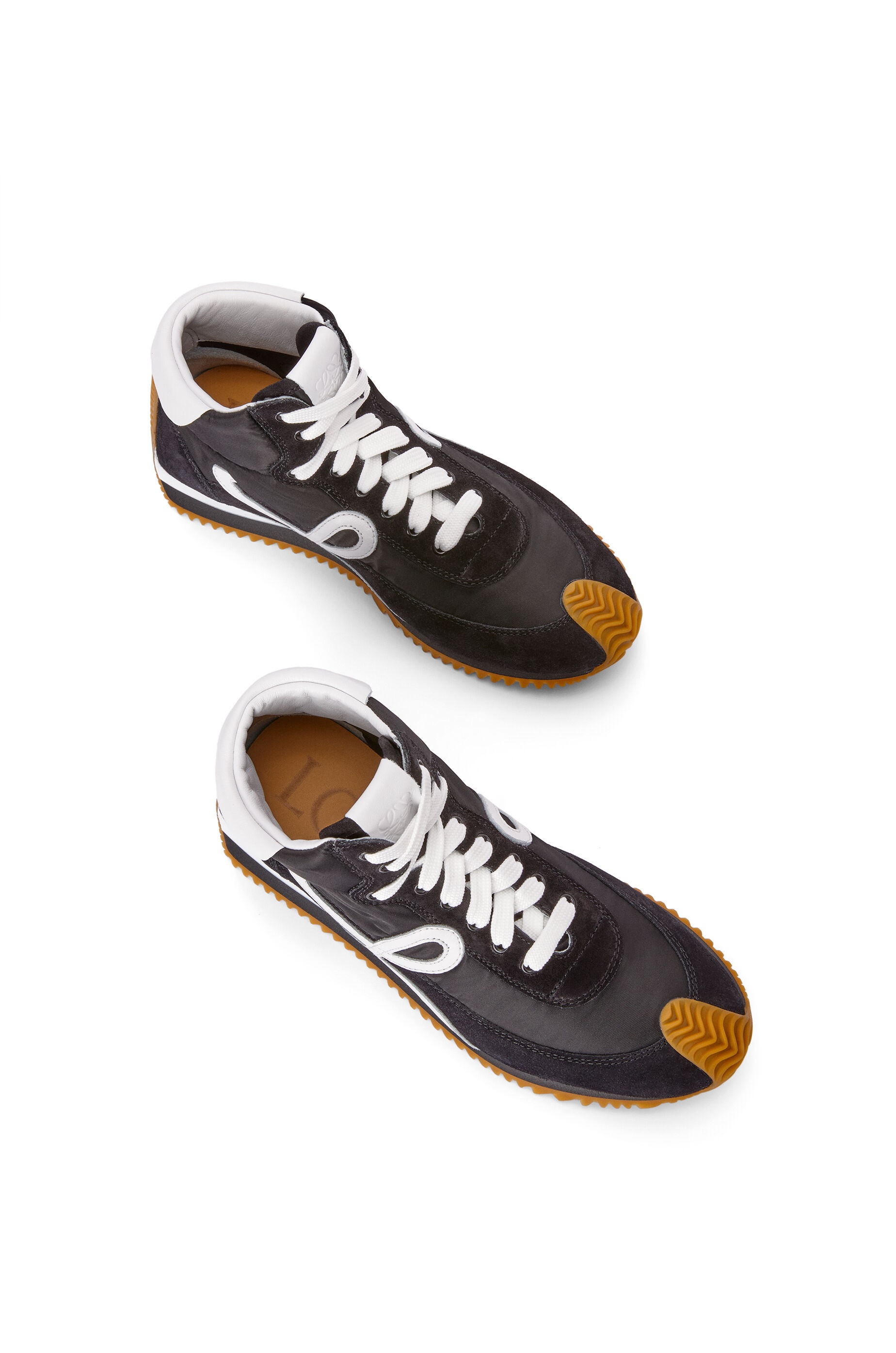 High top flow runner in nylon and suede - 3