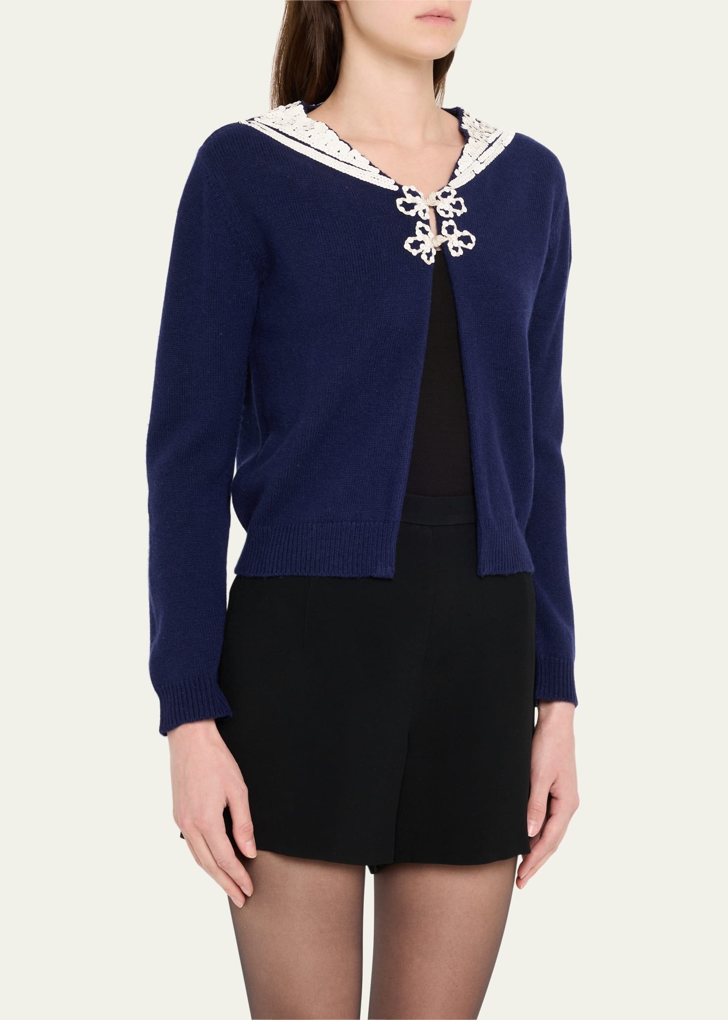 Astoria Sequined Sailor Collar Cardigan - 4