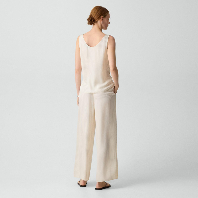 Theory Vented Pull-On Pant in Washed Stripe outlook