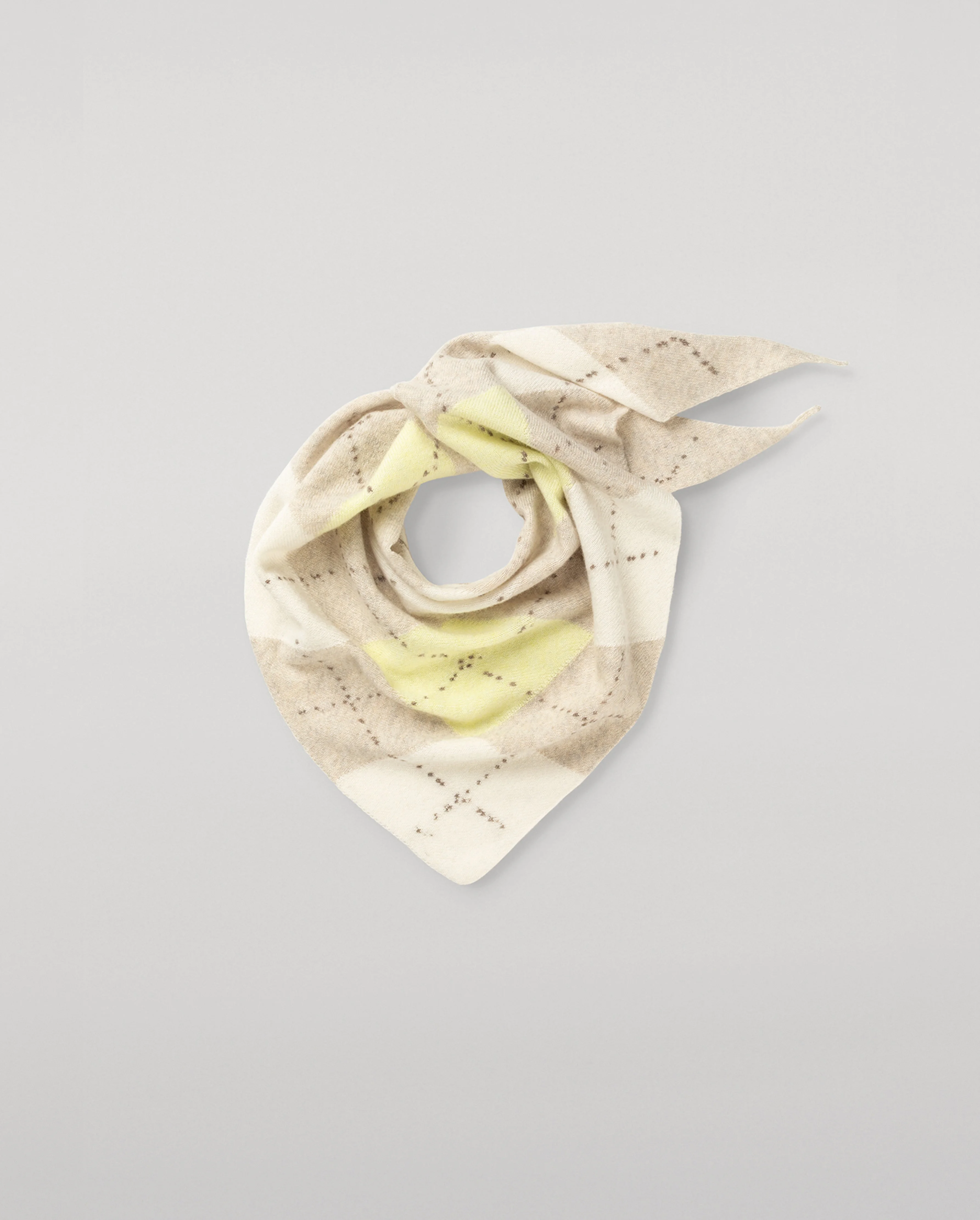 Clan Natural Argyle Cashmere Bandana - 1