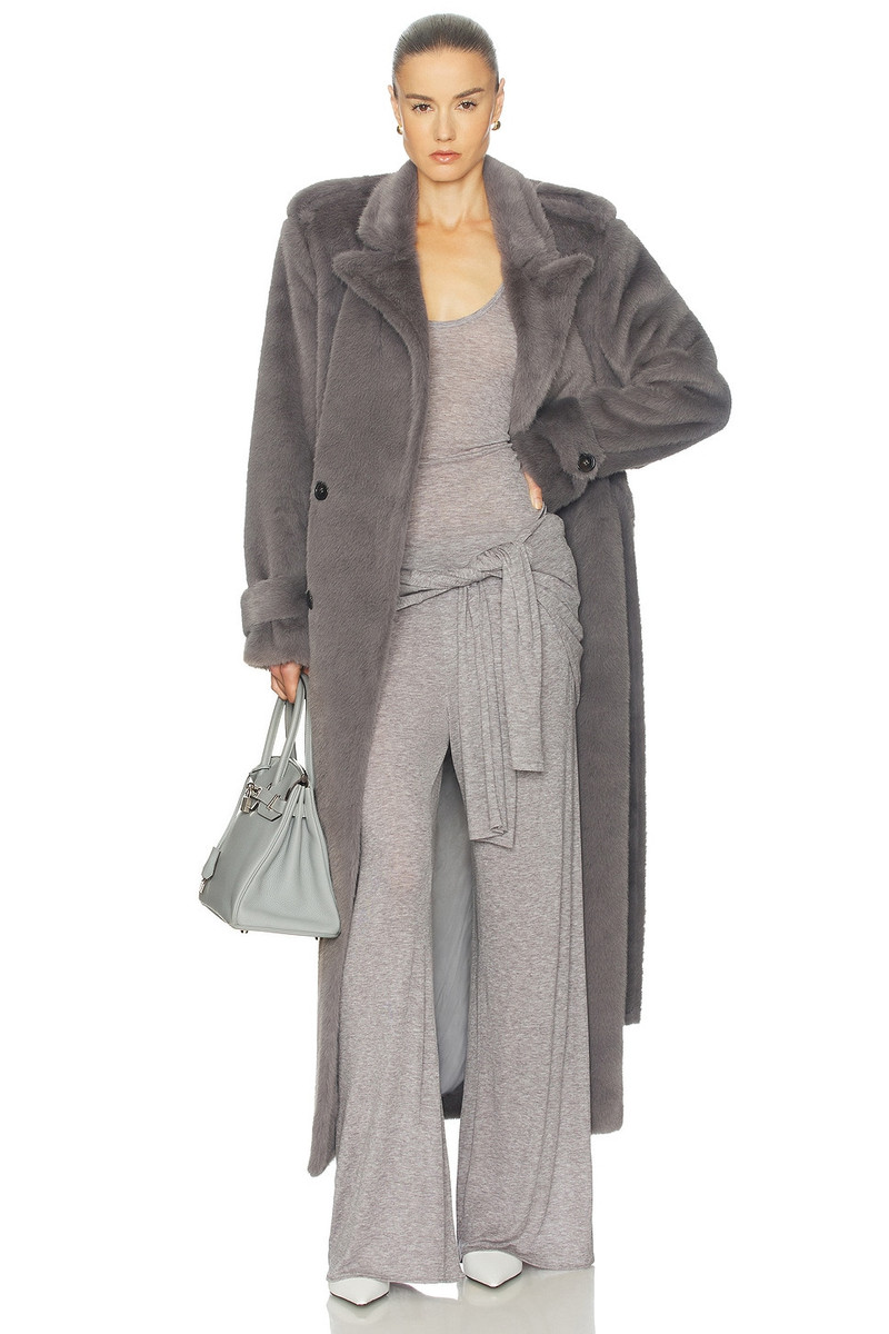 Faux Fur Long Trench 1