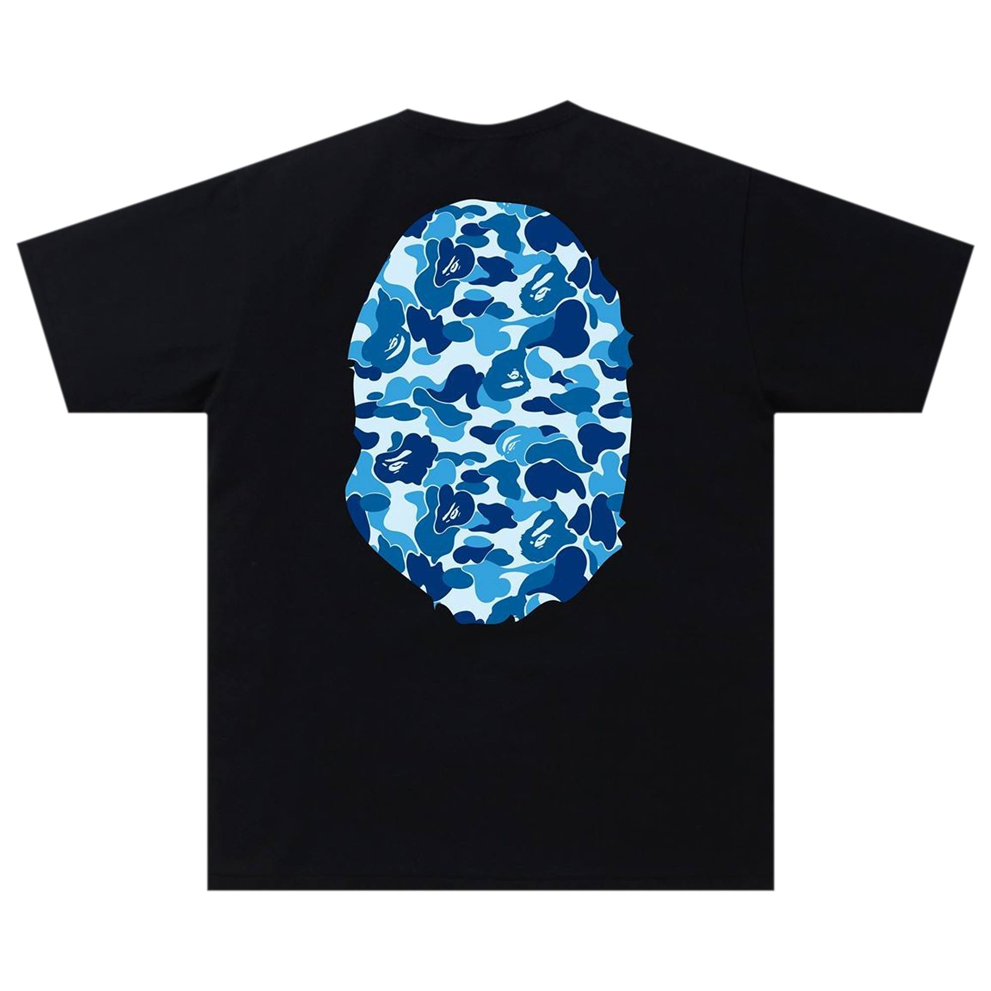 BAPE ABC Camo Big Ape Head Tee 'Black/Blue' - 2