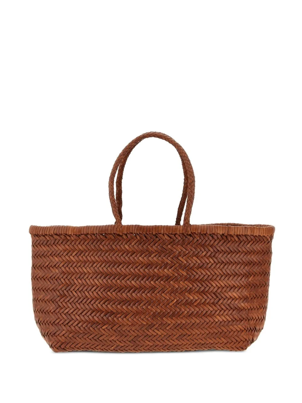 large Bamboo Triple Jump chevron-weave shoulder bag - 1