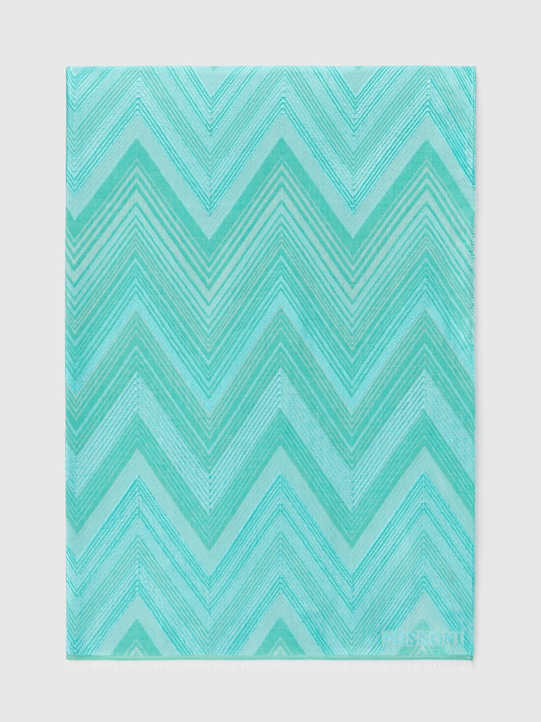 Cotton blend chevron stole - 1