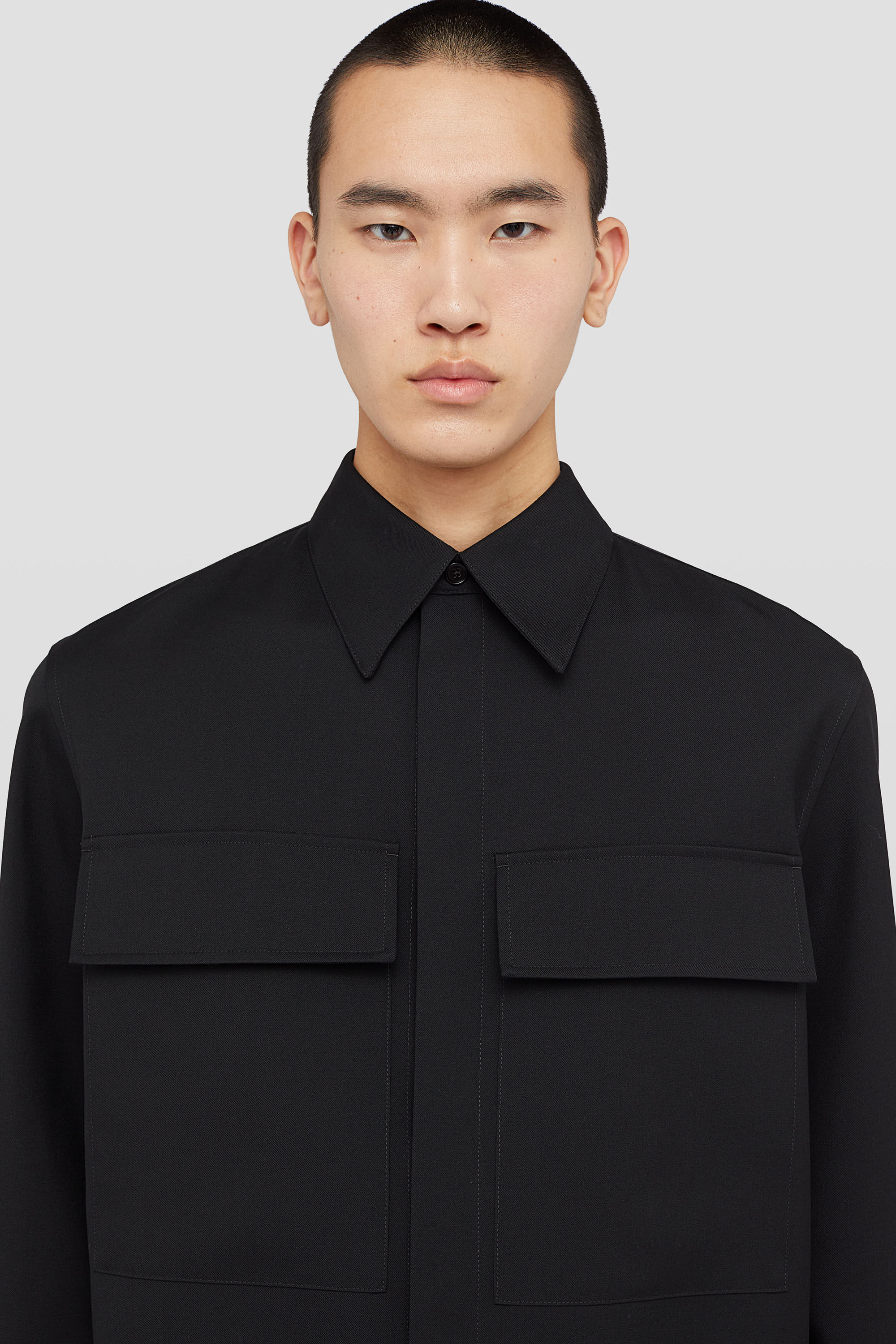 Lightweight Wool Gabardine Shirt - 5