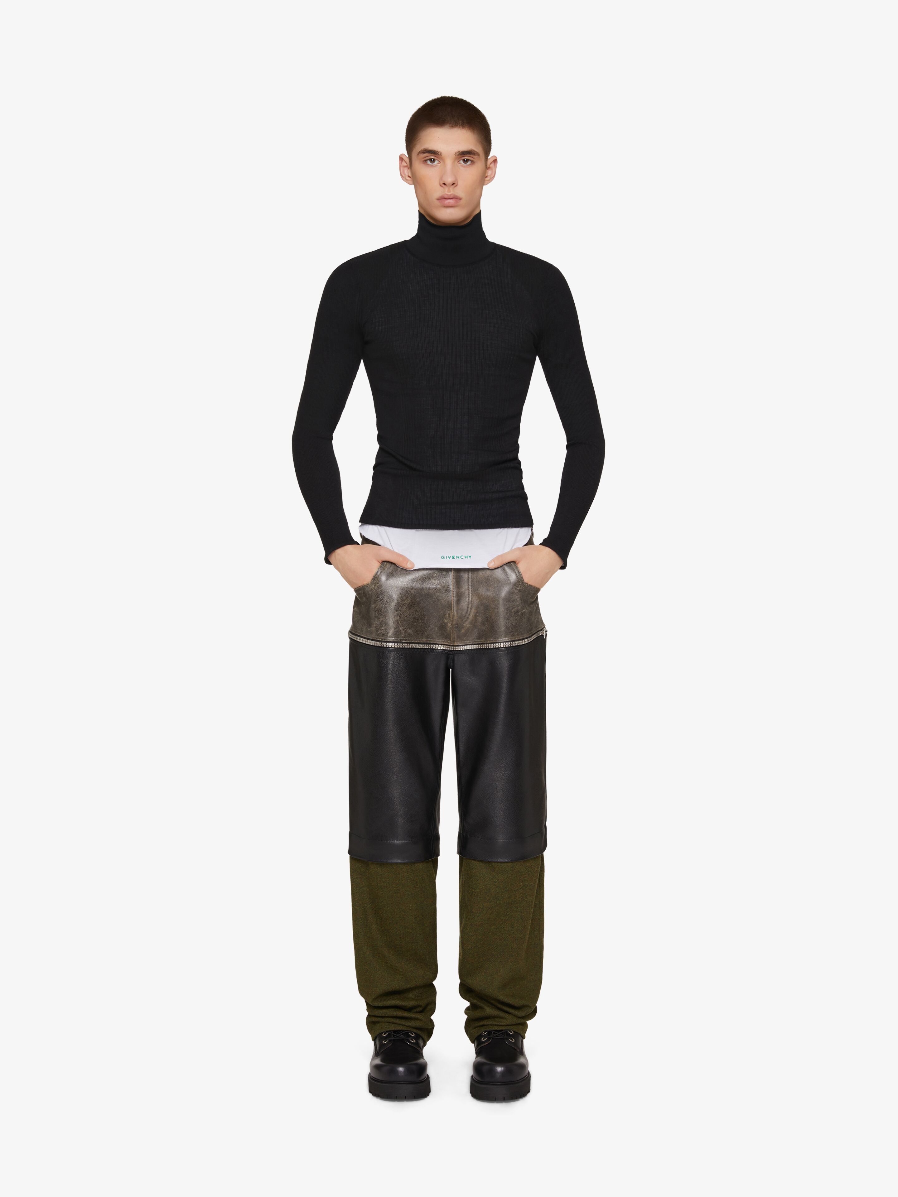 MOCK NECK SWEATER IN TUBULAR KNIT - 2