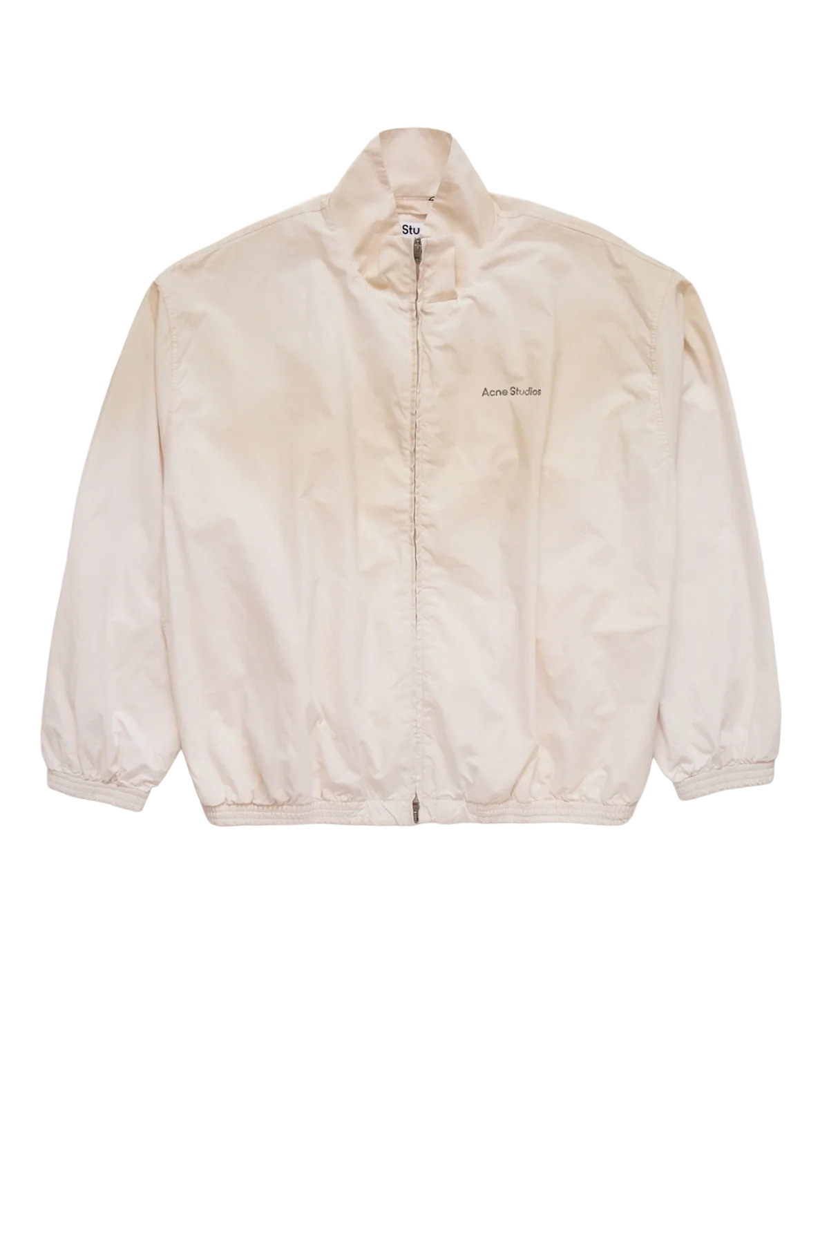 Acne Studios Logo Zipper Jacket Dusty White - 3
