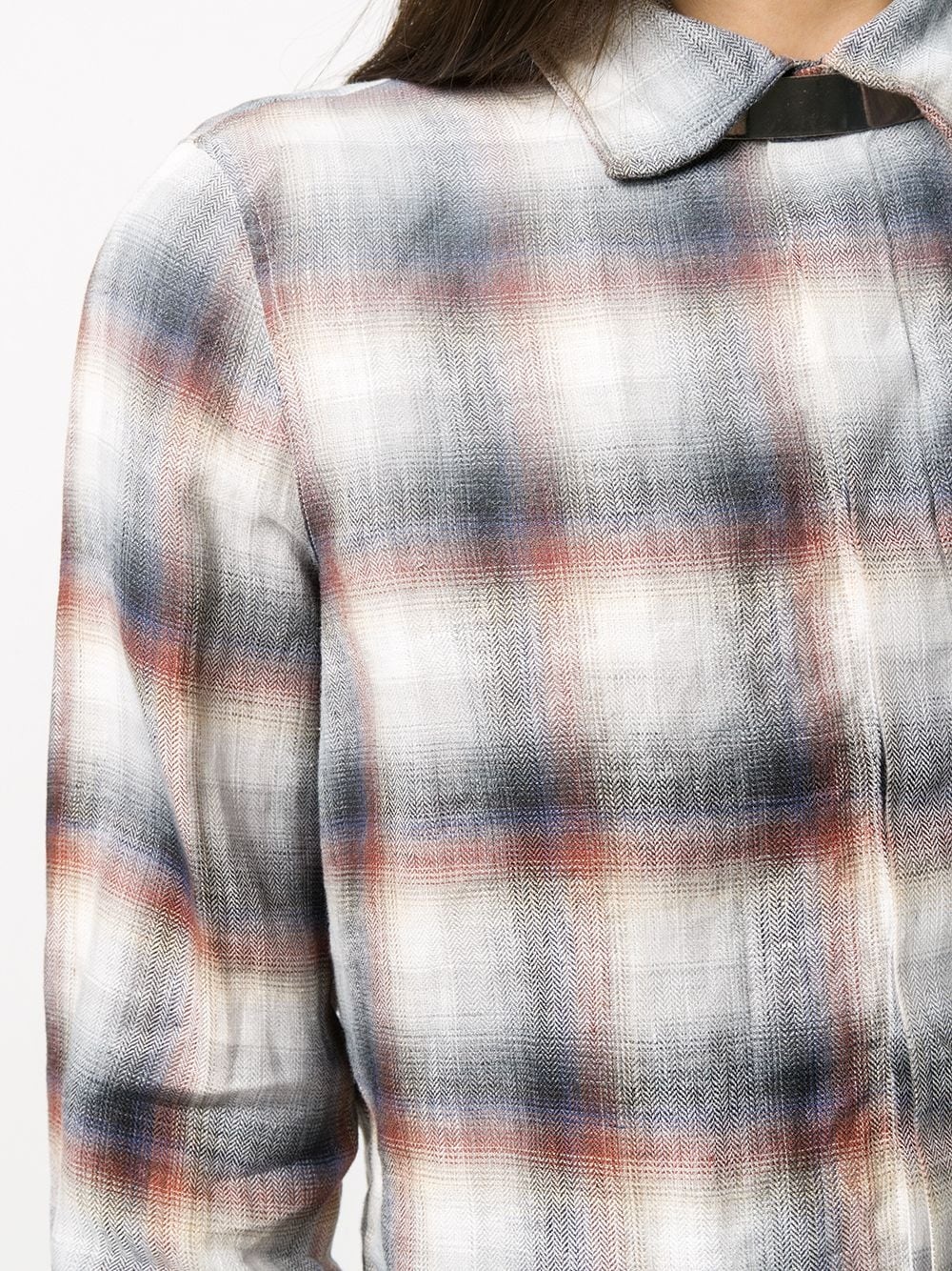 long-sleeve checked shirt - 5