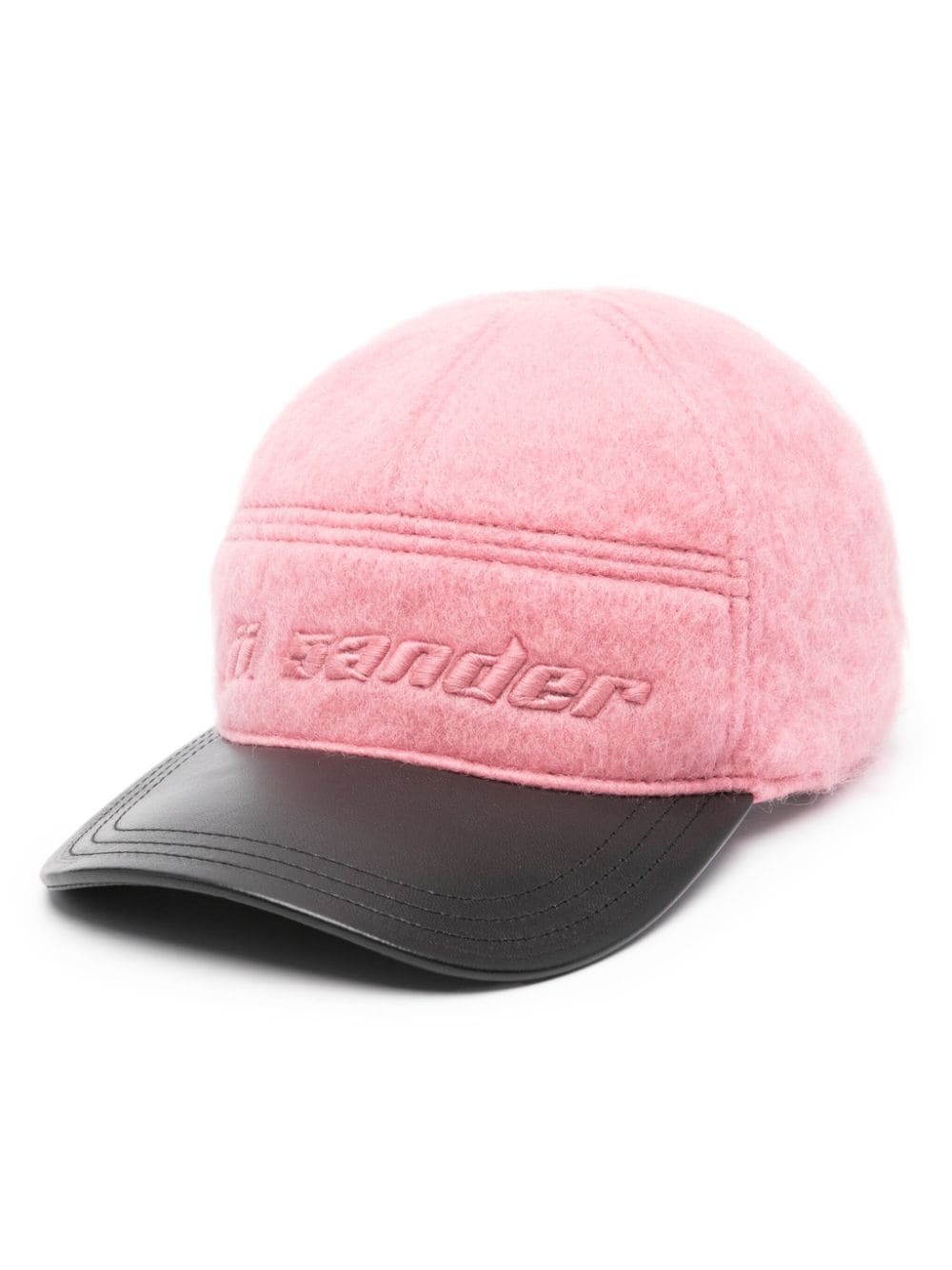 logo-embroidered brushed baseball cap - 1