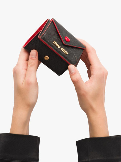 Miu Miu Madras heart wallet outlook