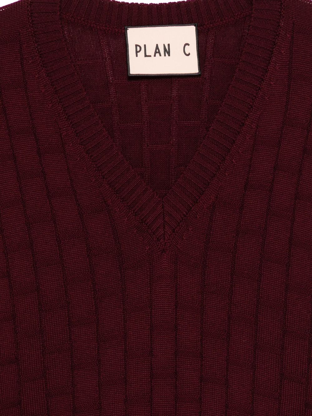 V-neck cable-knit sweater - 3