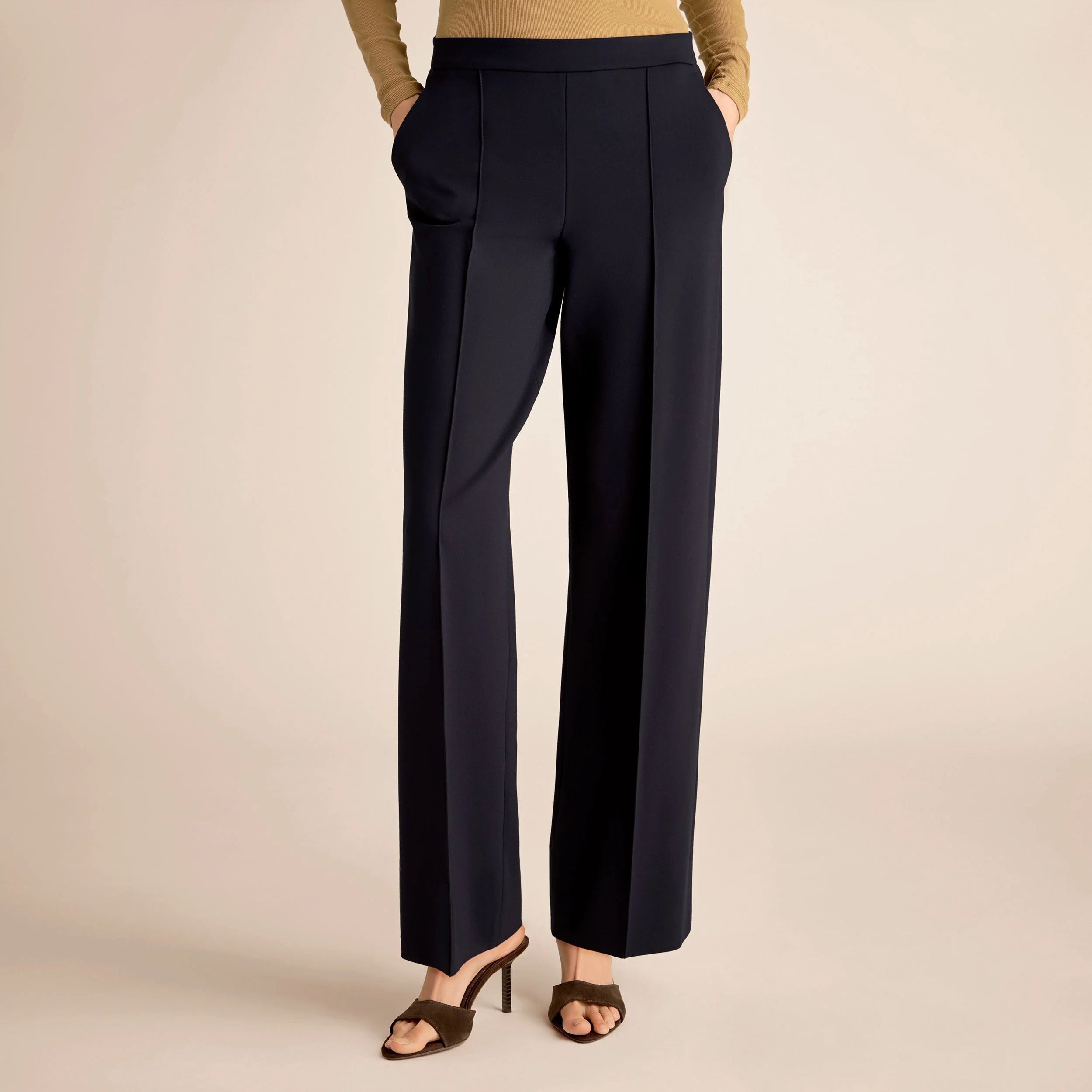Jordan Straight-Leg Trouser - Butter Ponte - 1