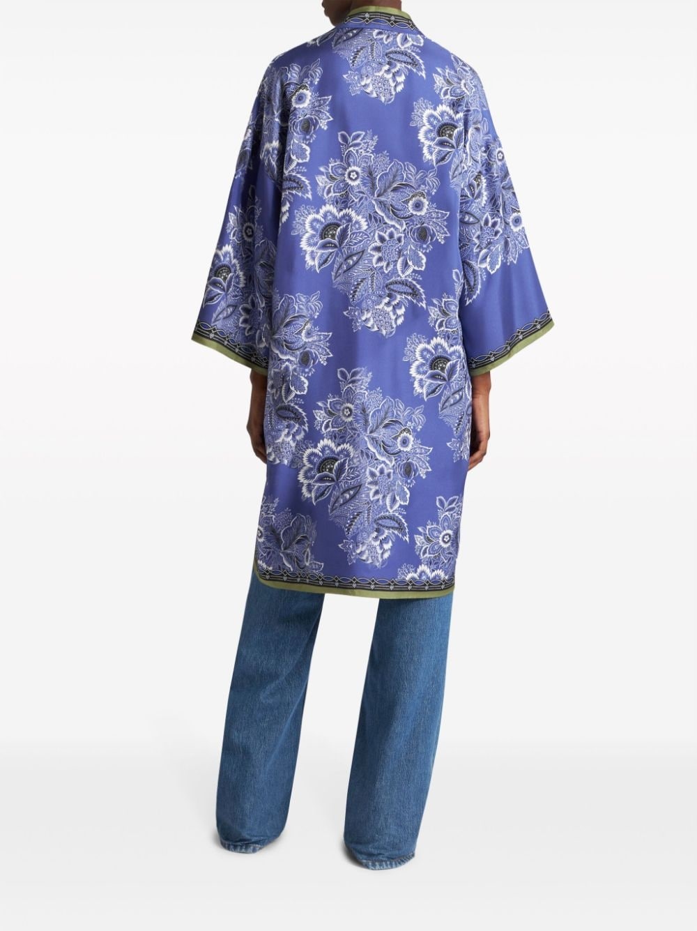 Kesa floral-print silk robe - 3