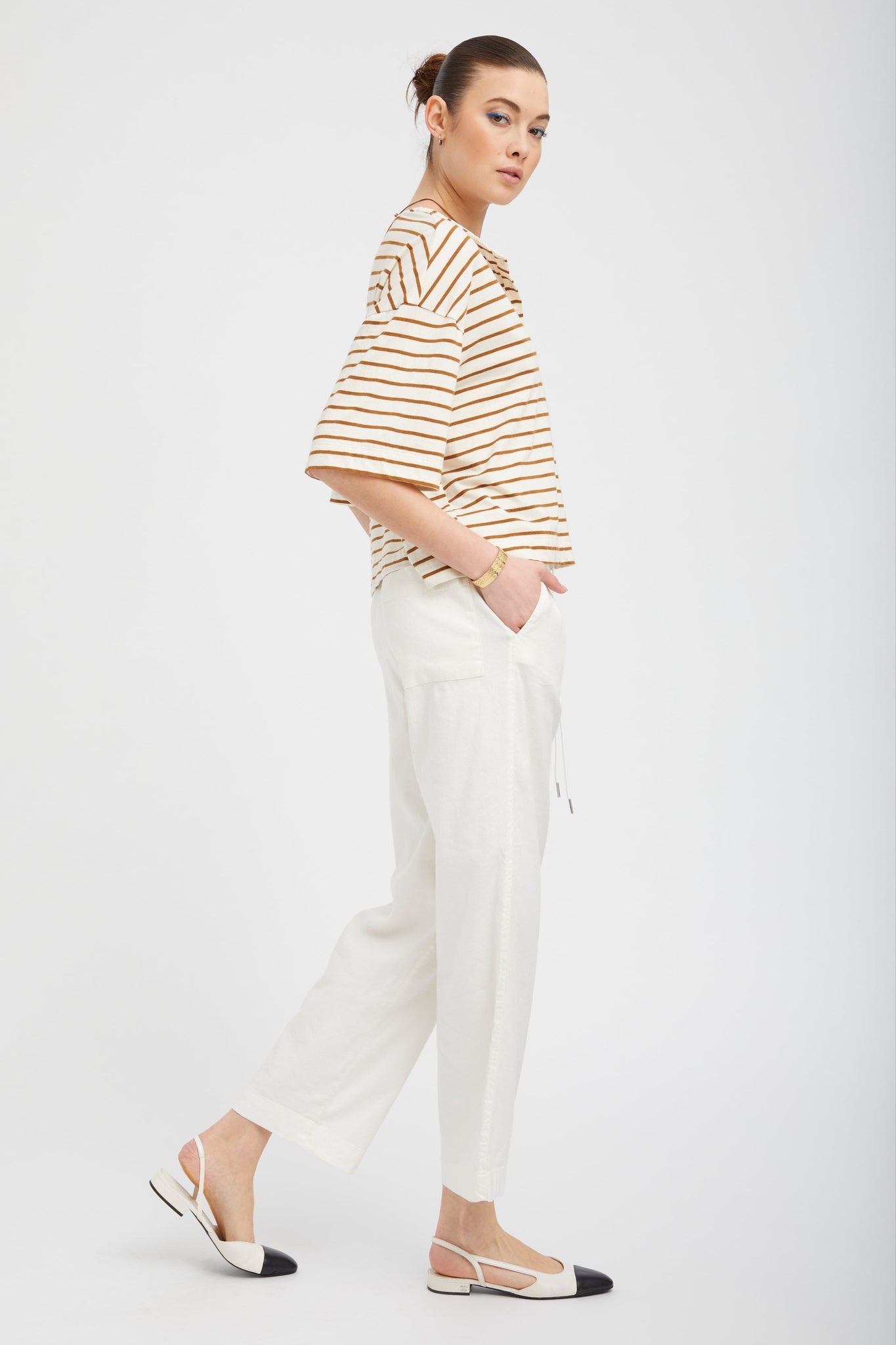 CAMEL STRIPED HENLEY - 4
