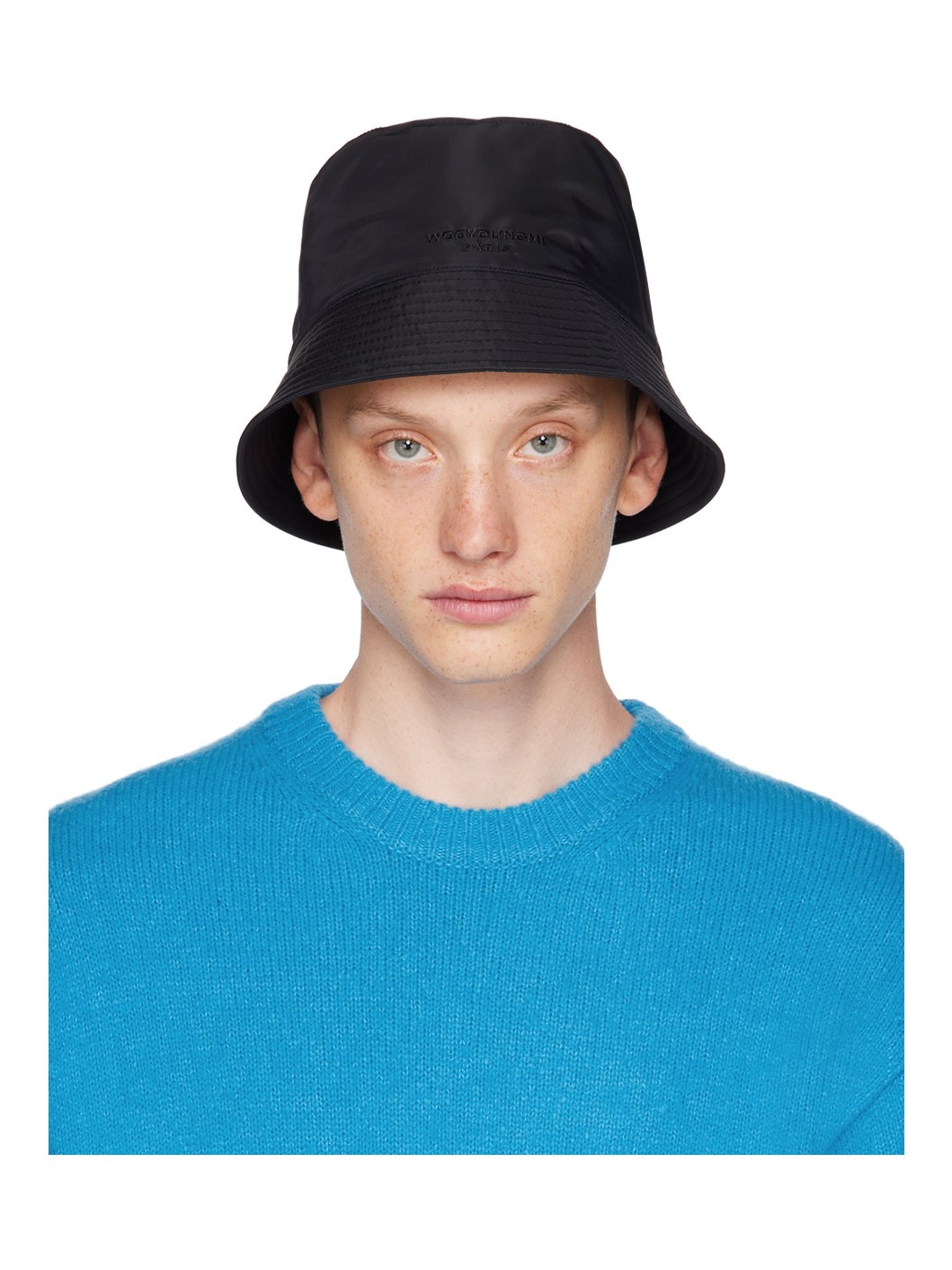 Black Nylon Bucket Hat - 1