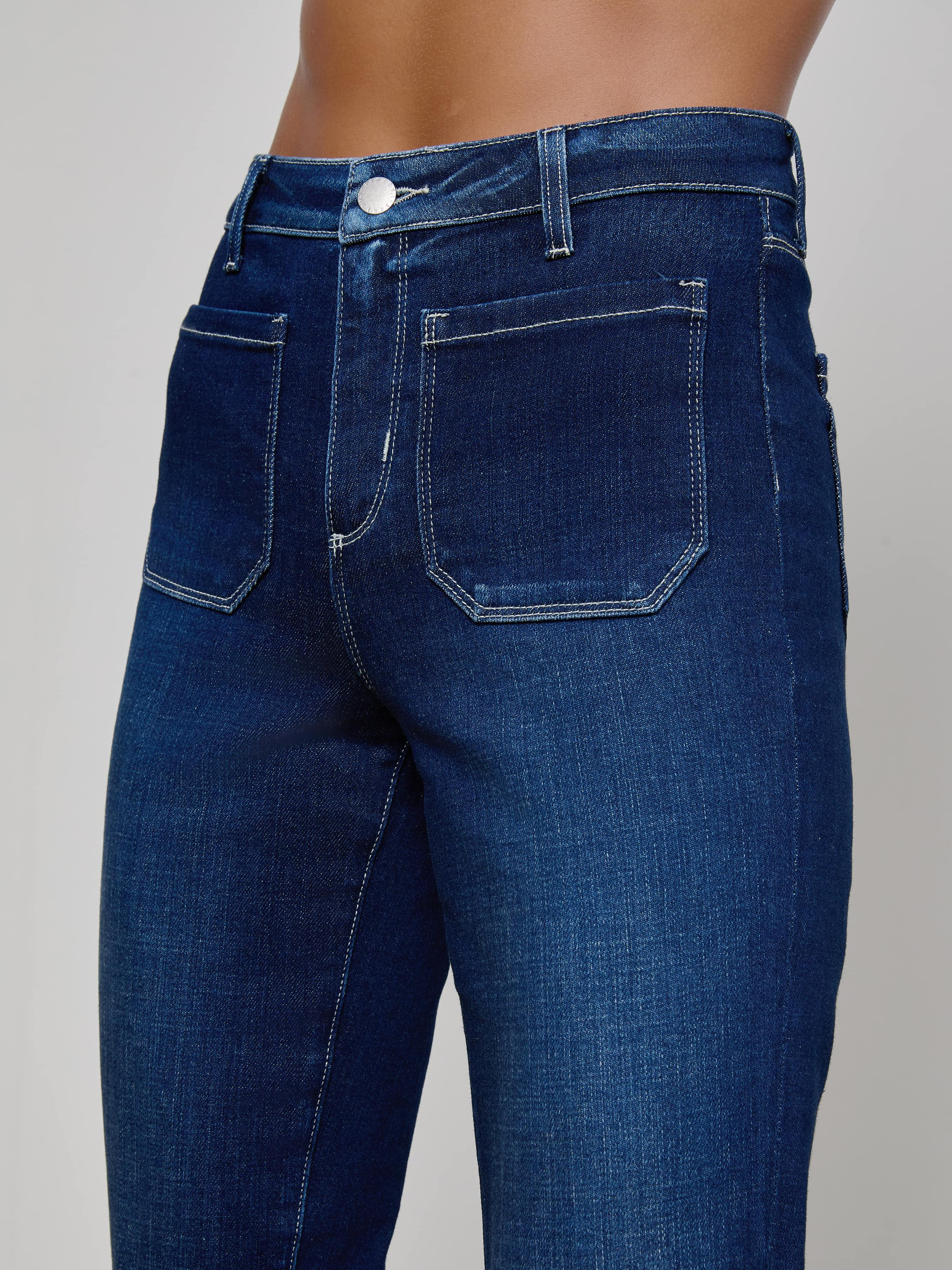 Noya Cropped Slim Flare Jean - 6