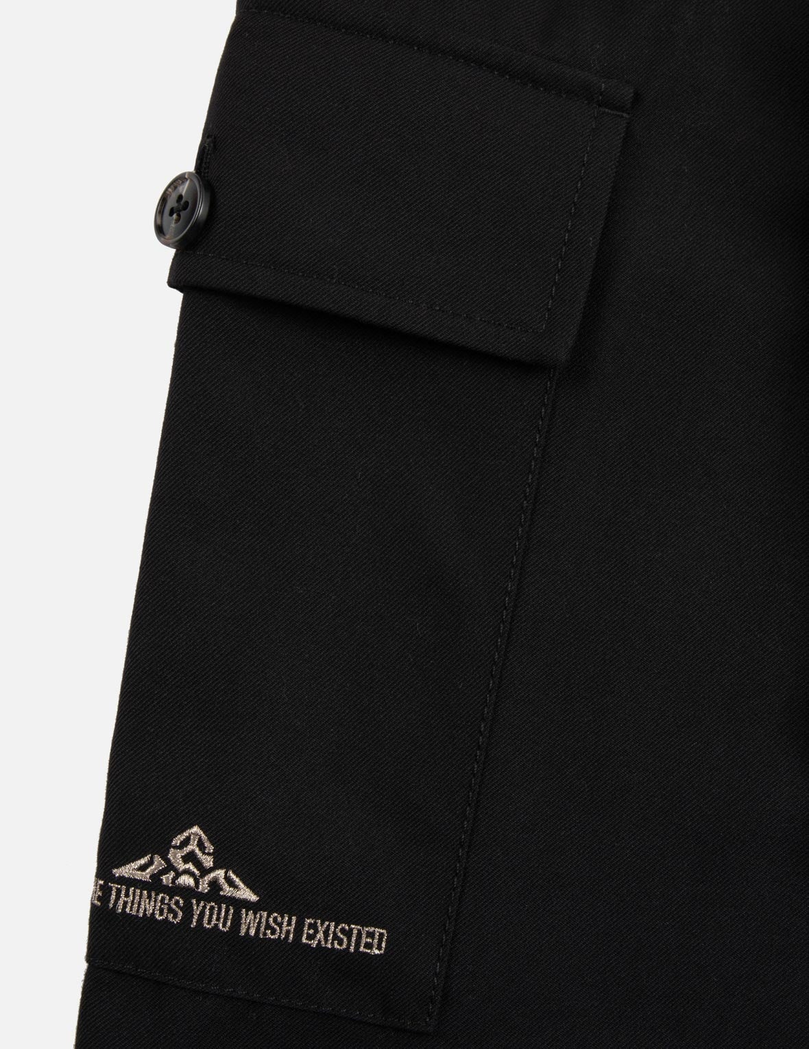 Logo Embossed Metal Plate Wide Leg Pants - 12