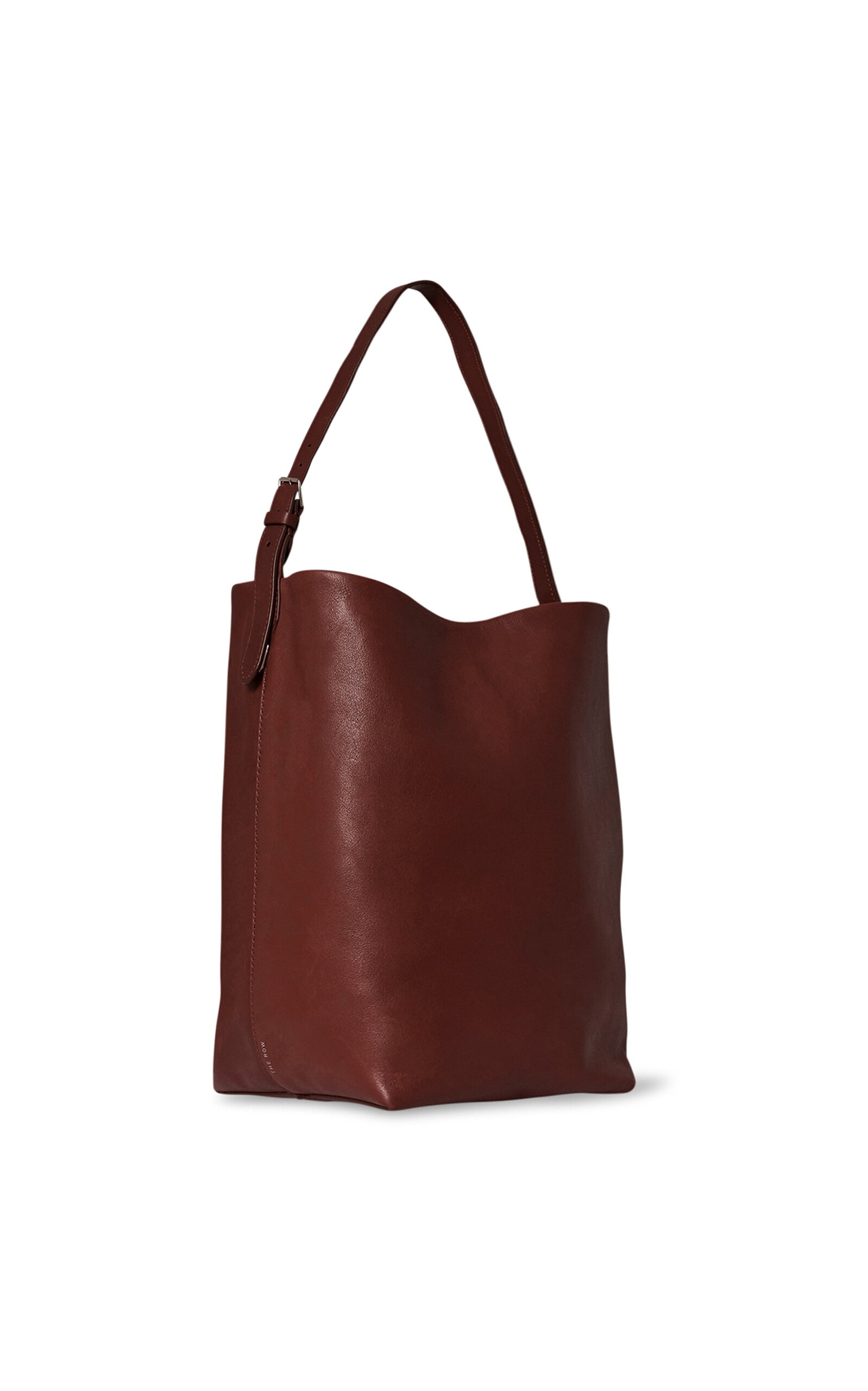 Medium N/S Leather Tote Bag brown - 2